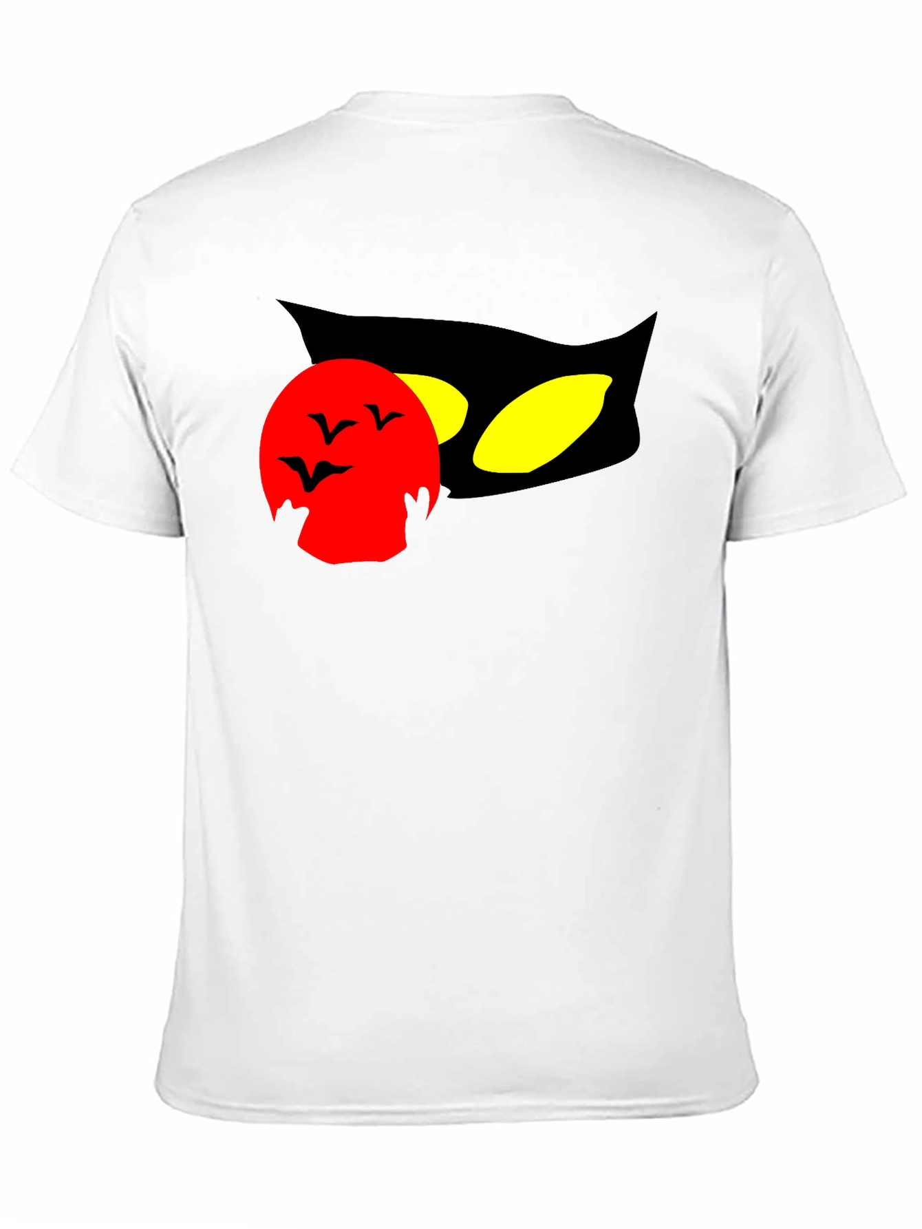 Halloween Cat Moon Black T-Shirt