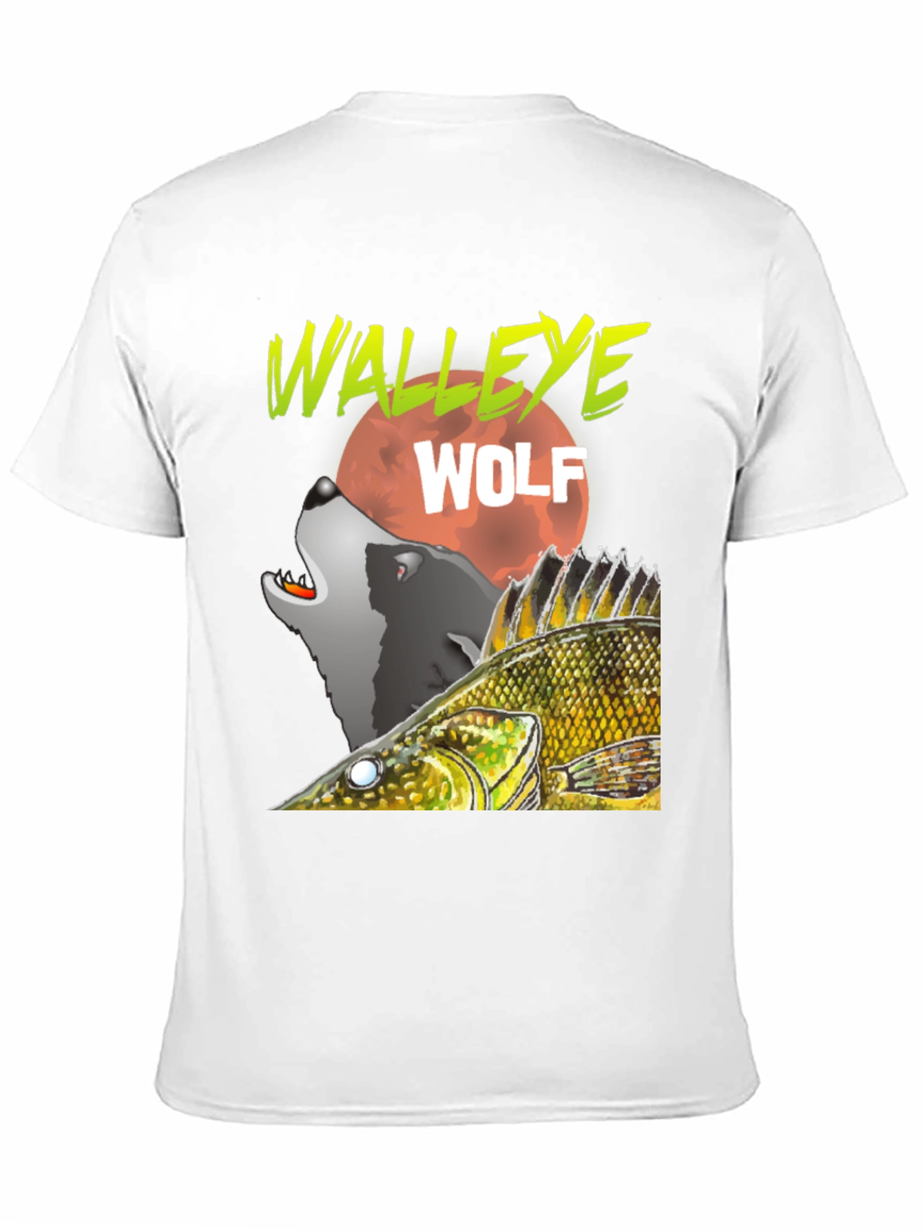 Walleye Wolf Graphic T-Shirt - Black