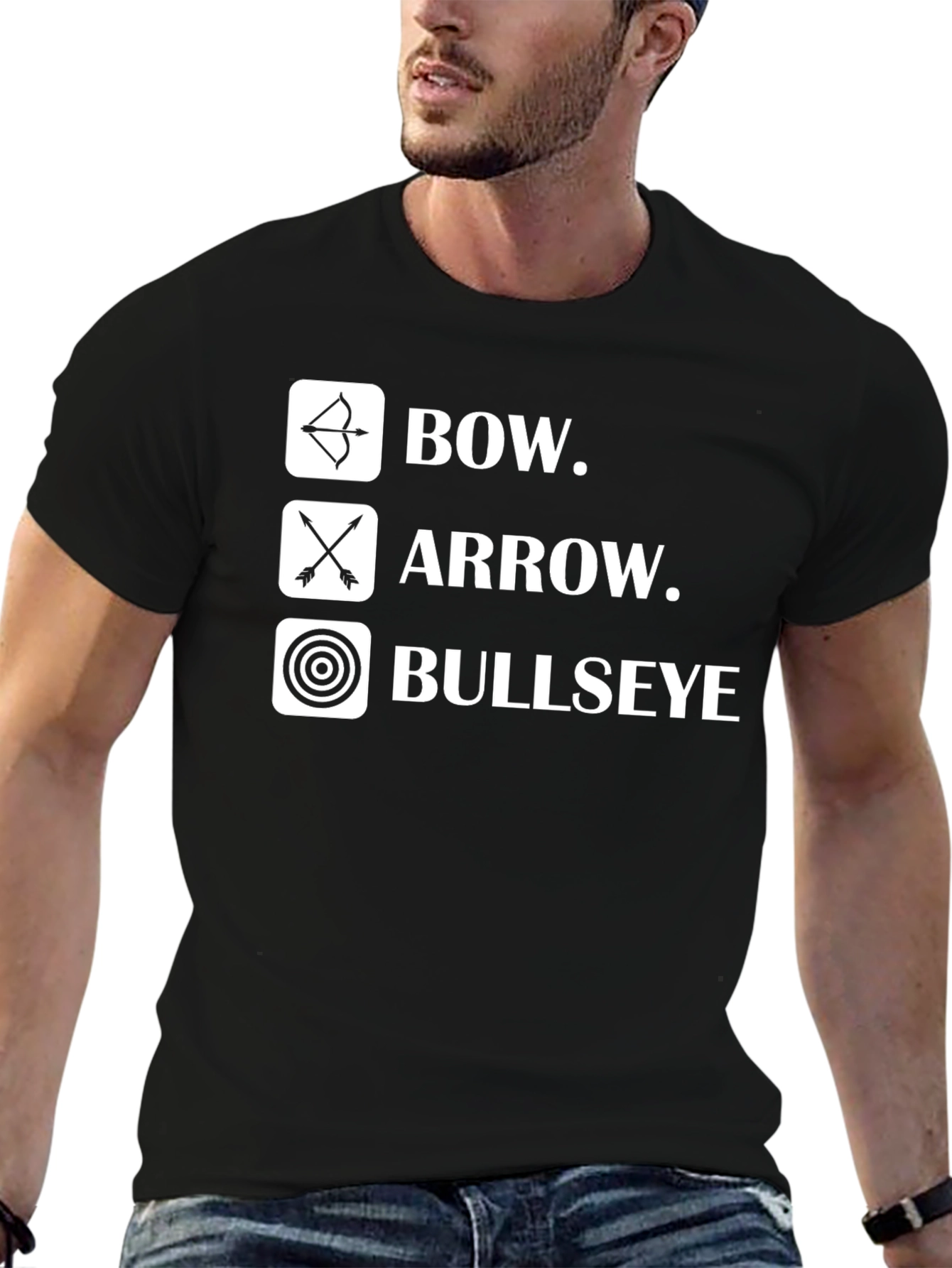Archery Bow Arrow Bullseye Graphic T-Shirt