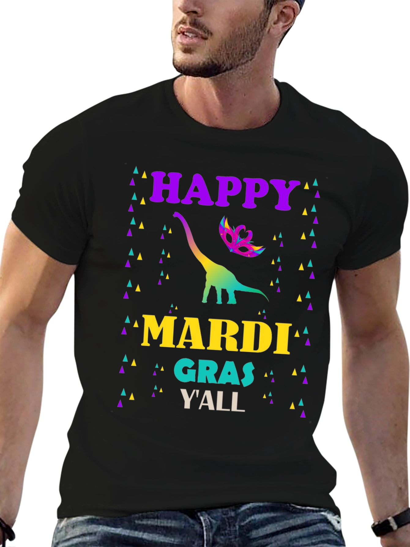 Happy Mardi Gras Dinosaur T-Shirt