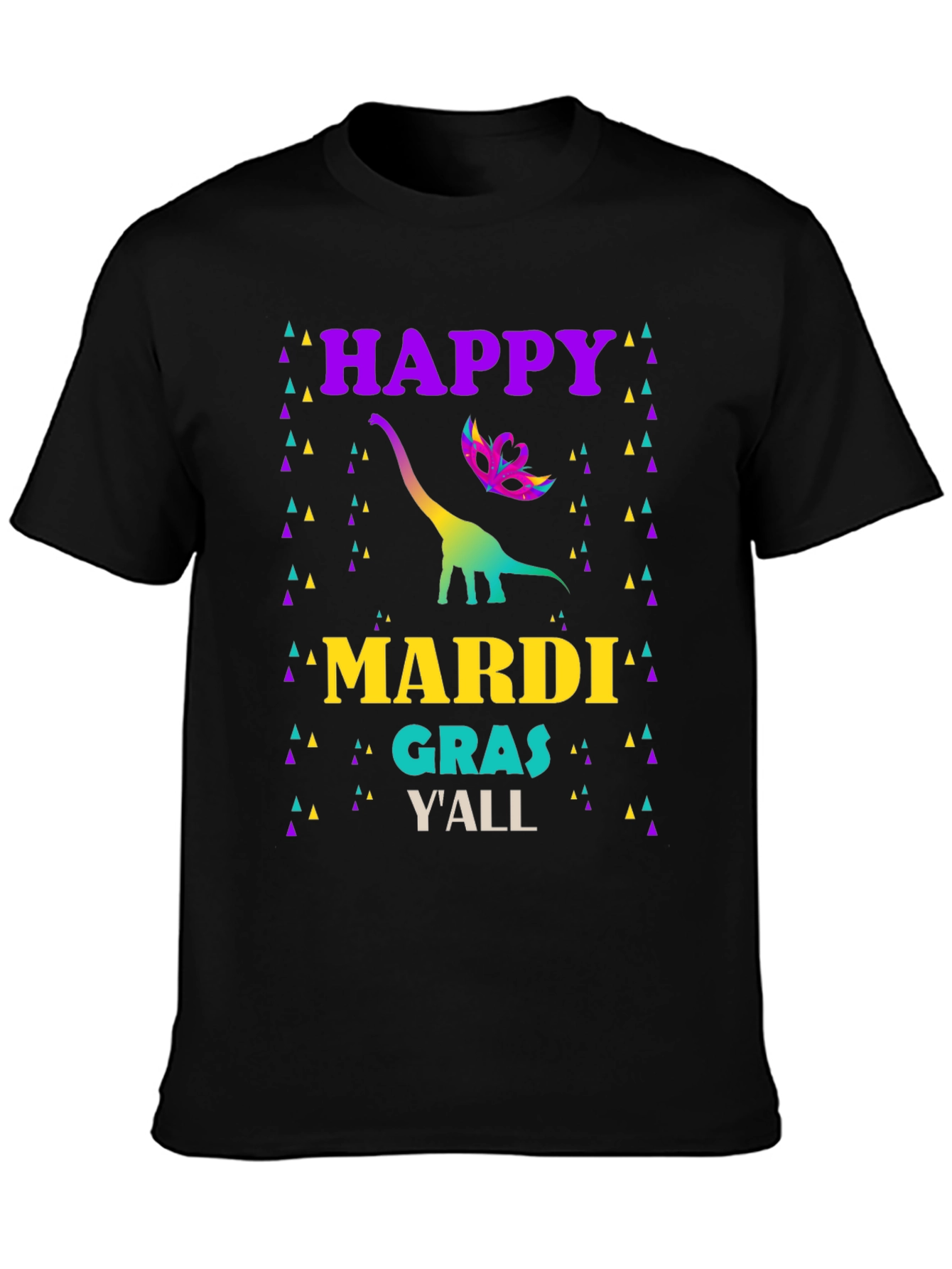 Happy Mardi Gras Dinosaur T-Shirt