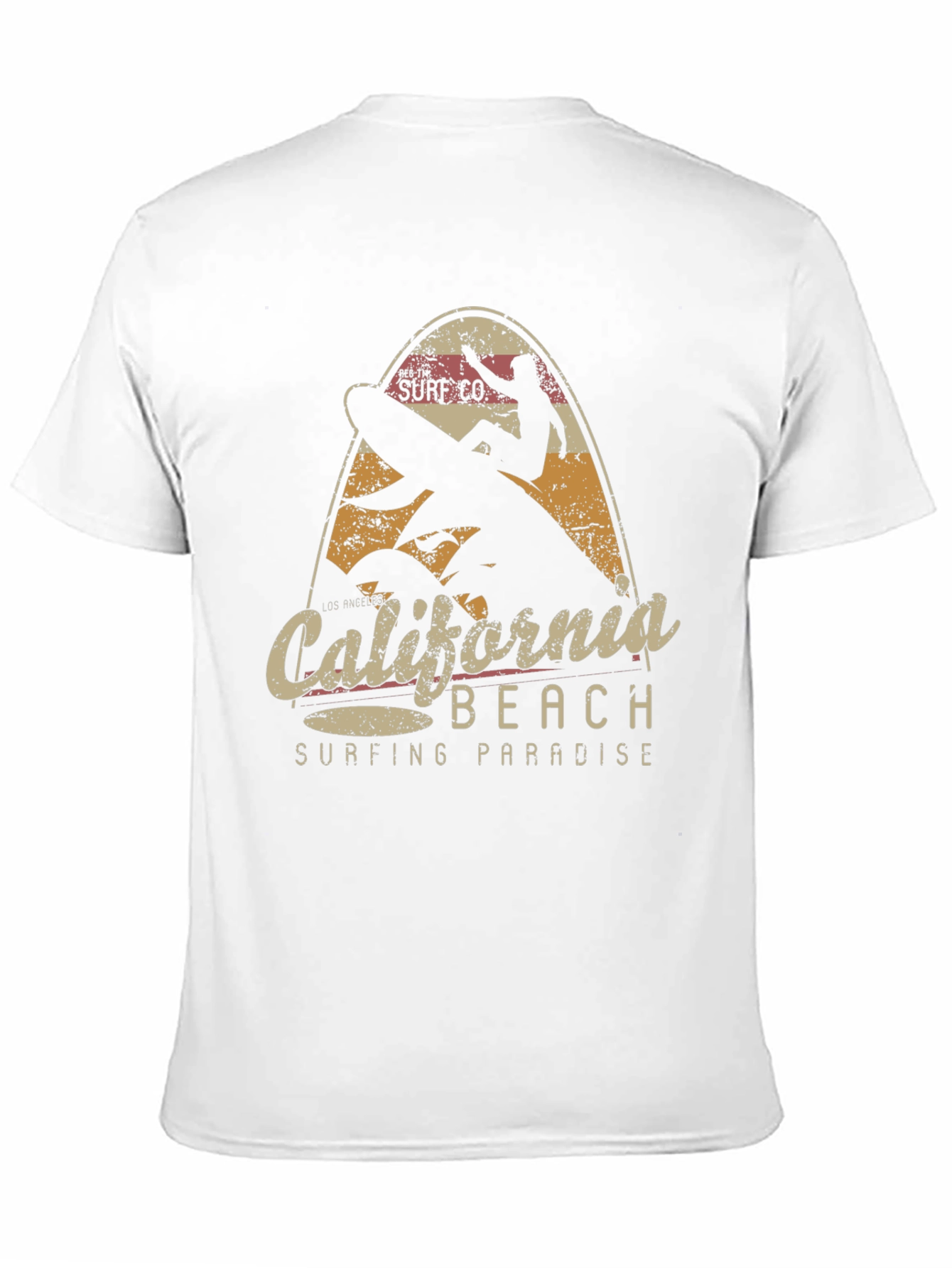 California Beach Surfing Paradise Mens T-Shirt