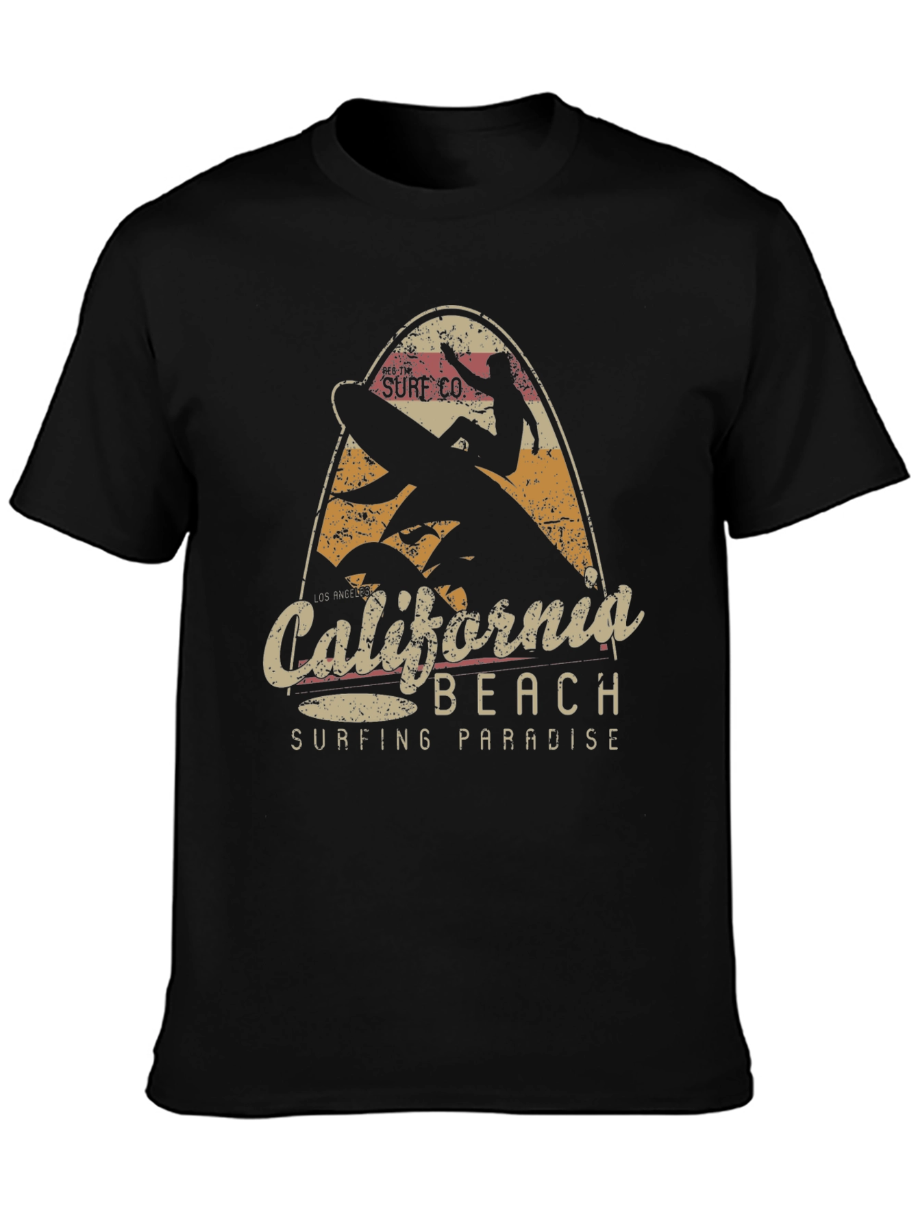 California Beach Surfing Paradise Mens T-Shirt