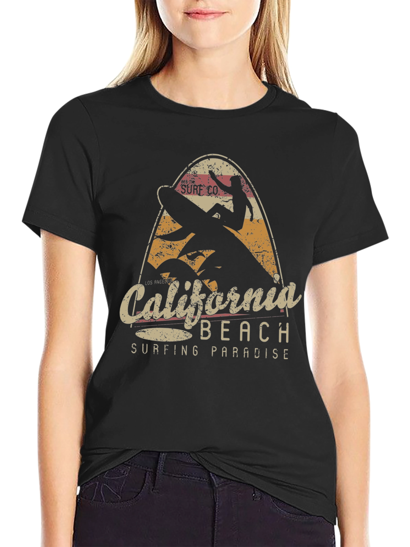 California Beach Surfing Paradise Mens T-Shirt