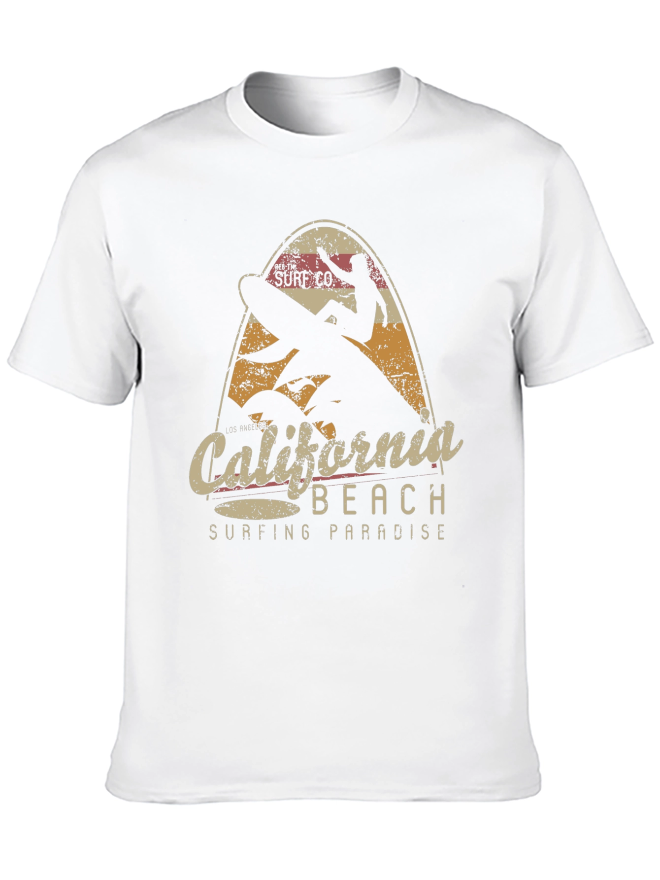 California Beach Surfing Paradise Mens T-Shirt