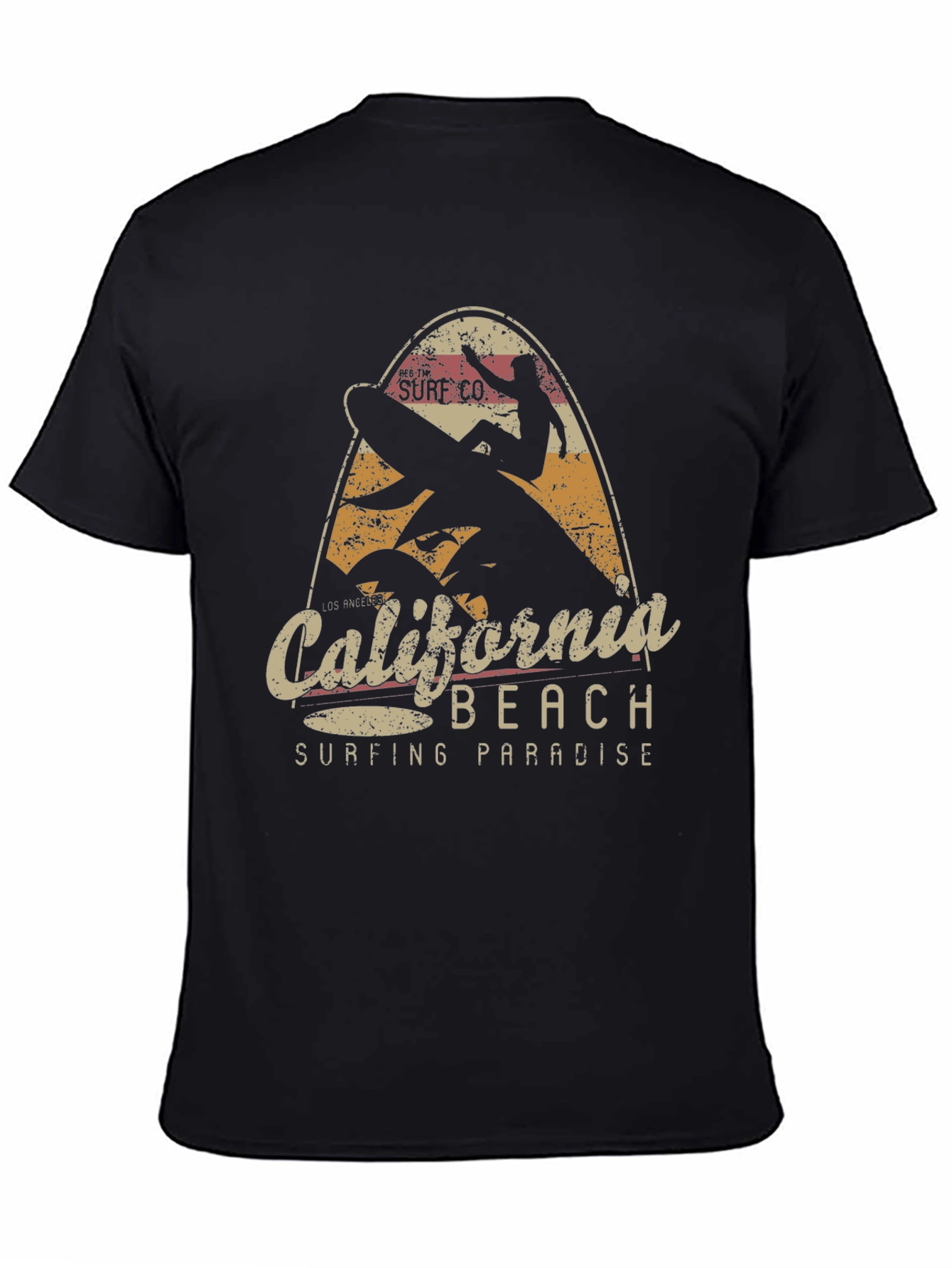 California Beach Surfing Paradise Mens T-Shirt