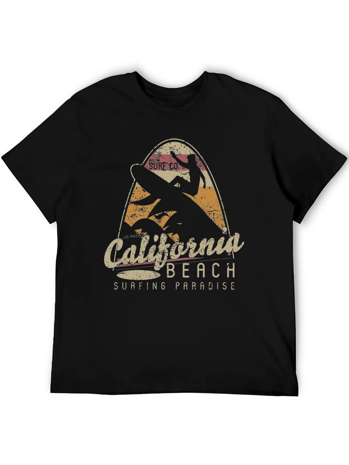 California Beach Surfing Paradise Mens T-Shirt