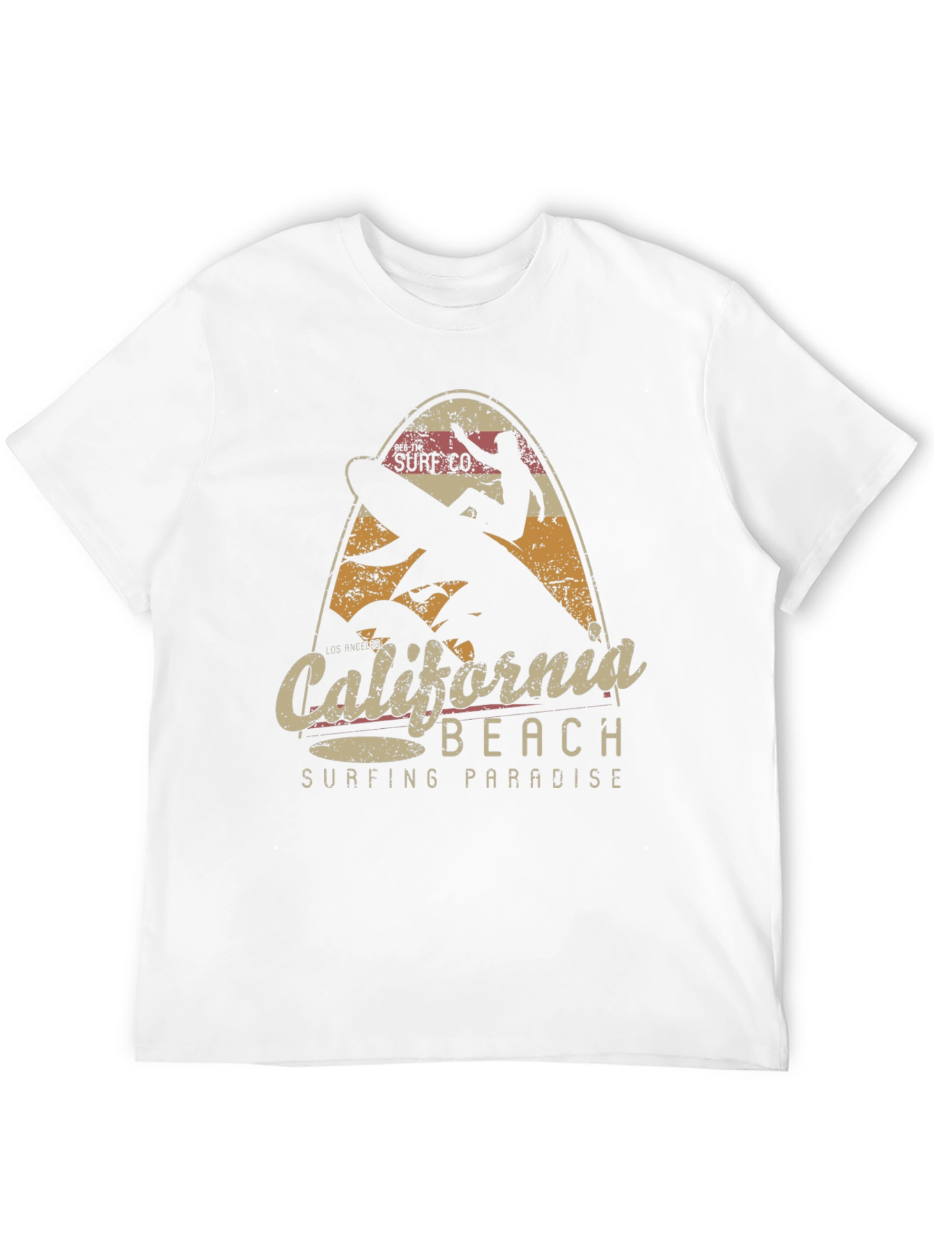 California Beach Surfing Paradise Mens T-Shirt