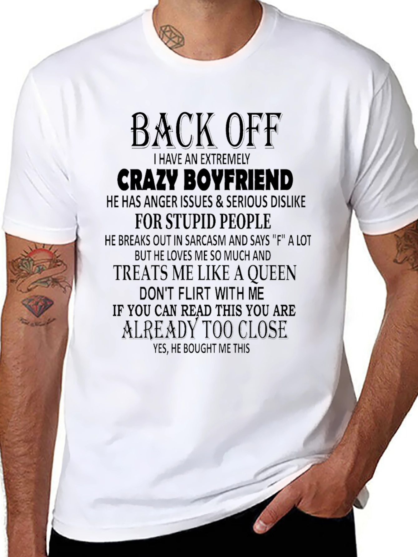 Crazy Boyfriend Novelty T-Shirt