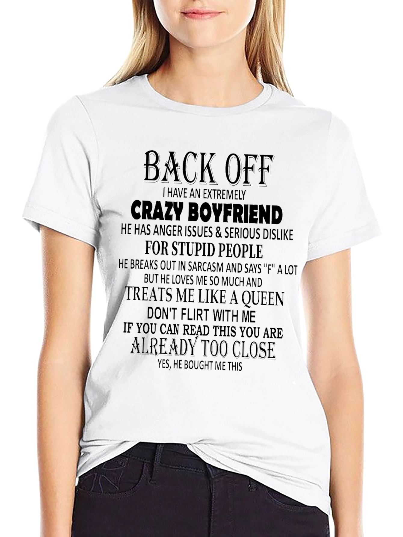 Crazy Boyfriend Novelty T-Shirt