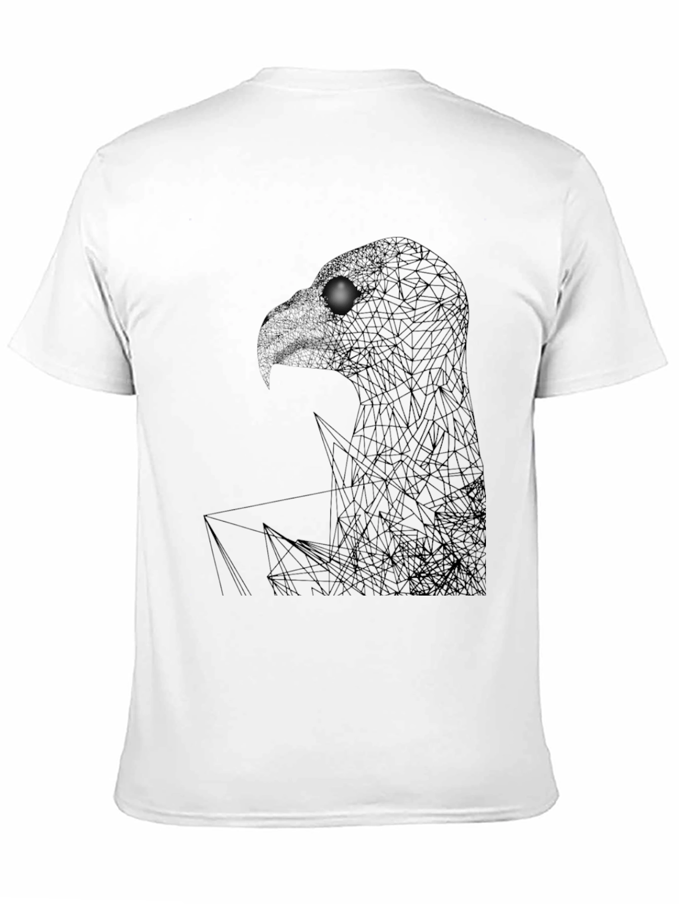 Geometric Eagle Graphic Black T-Shirt