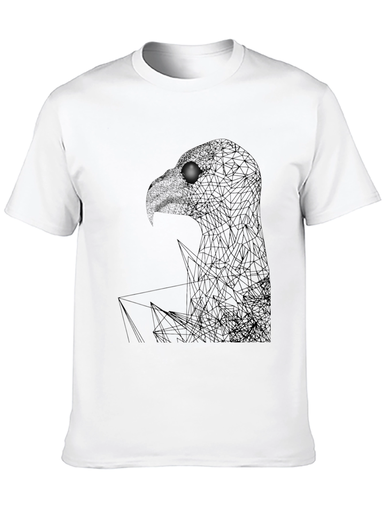 Geometric Eagle Graphic Black T-Shirt