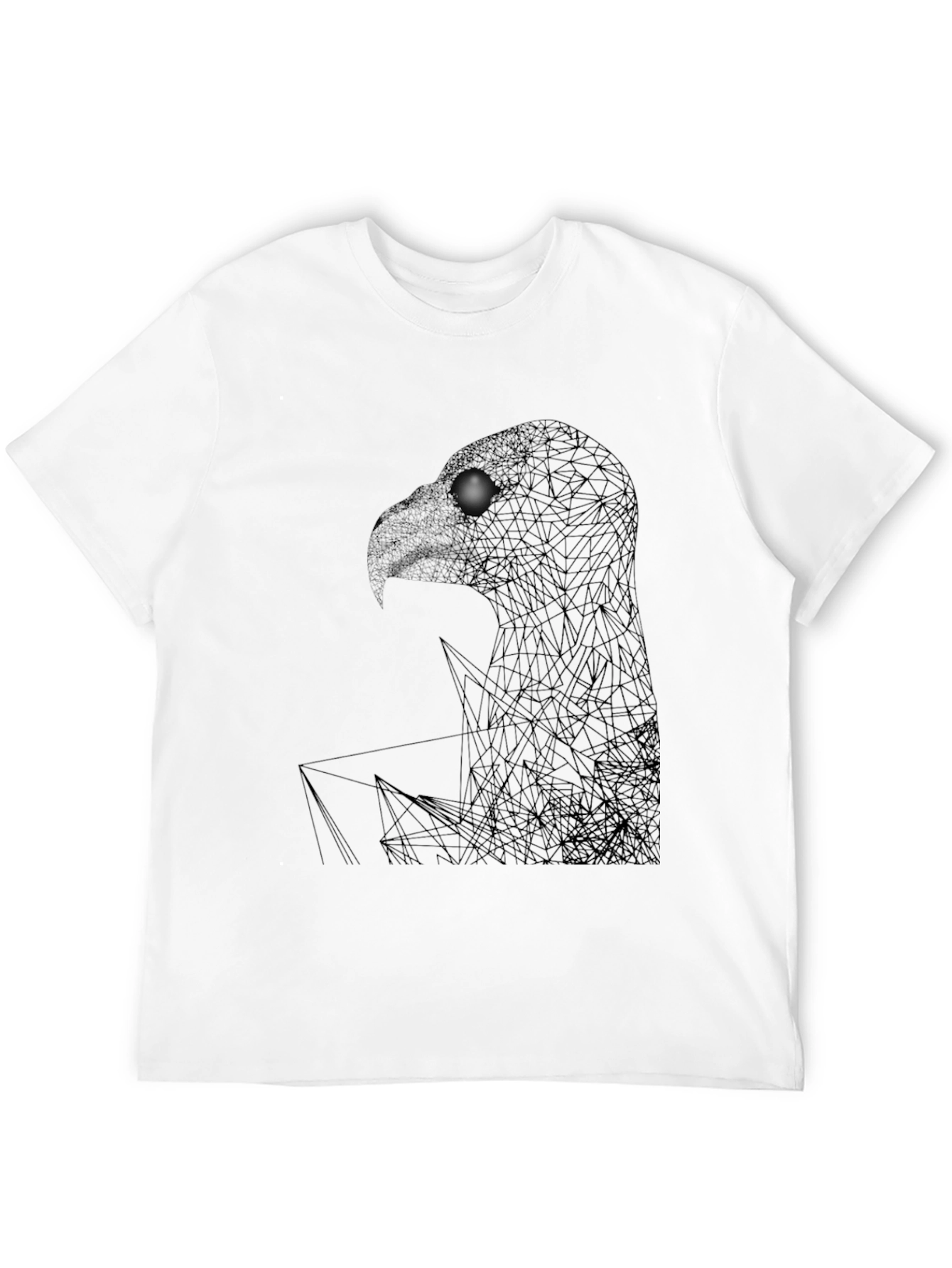 Geometric Eagle Graphic Black T-Shirt