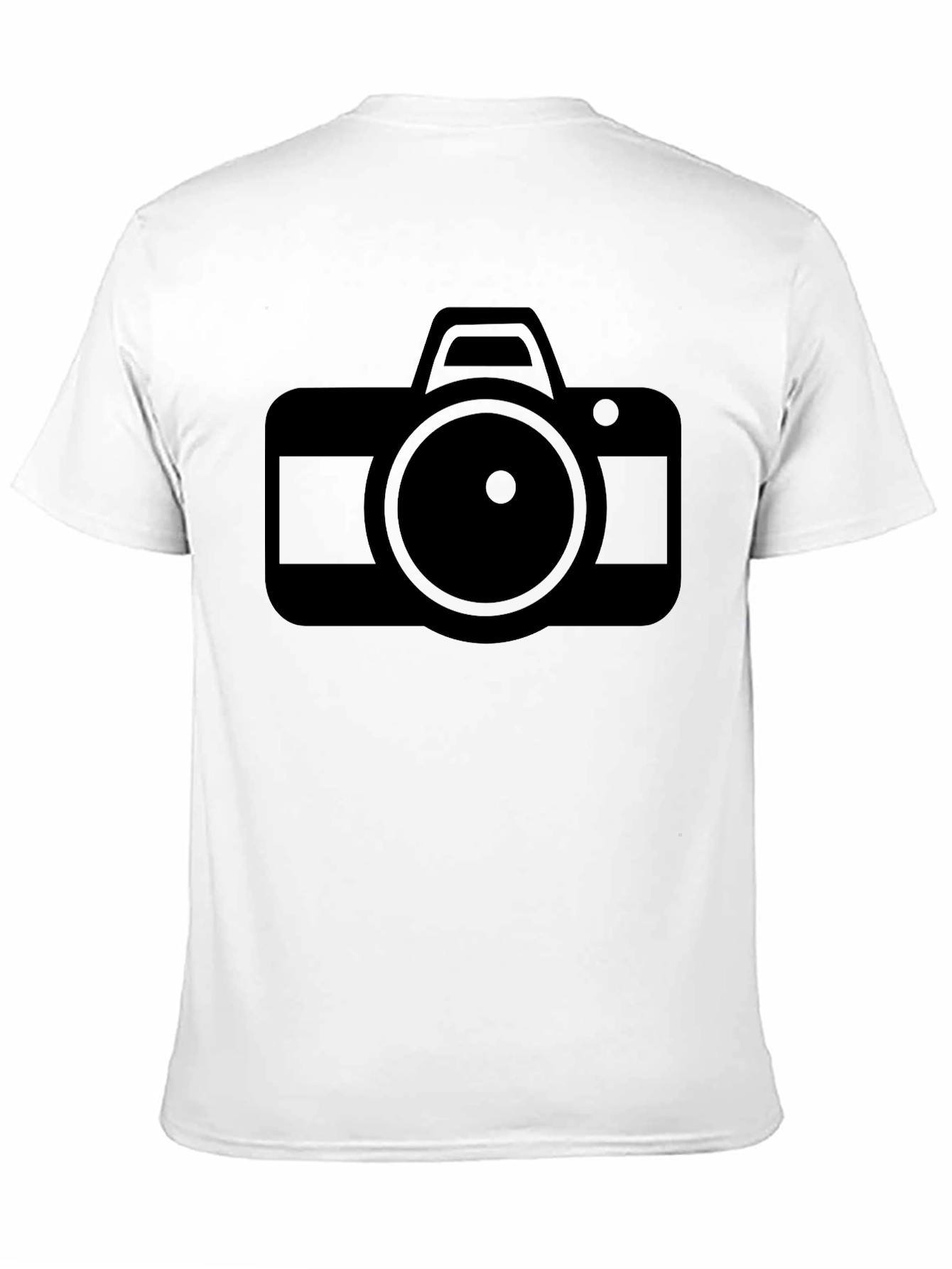Camera Graphic Tee - Sleek Black Cotton T-Shirt
