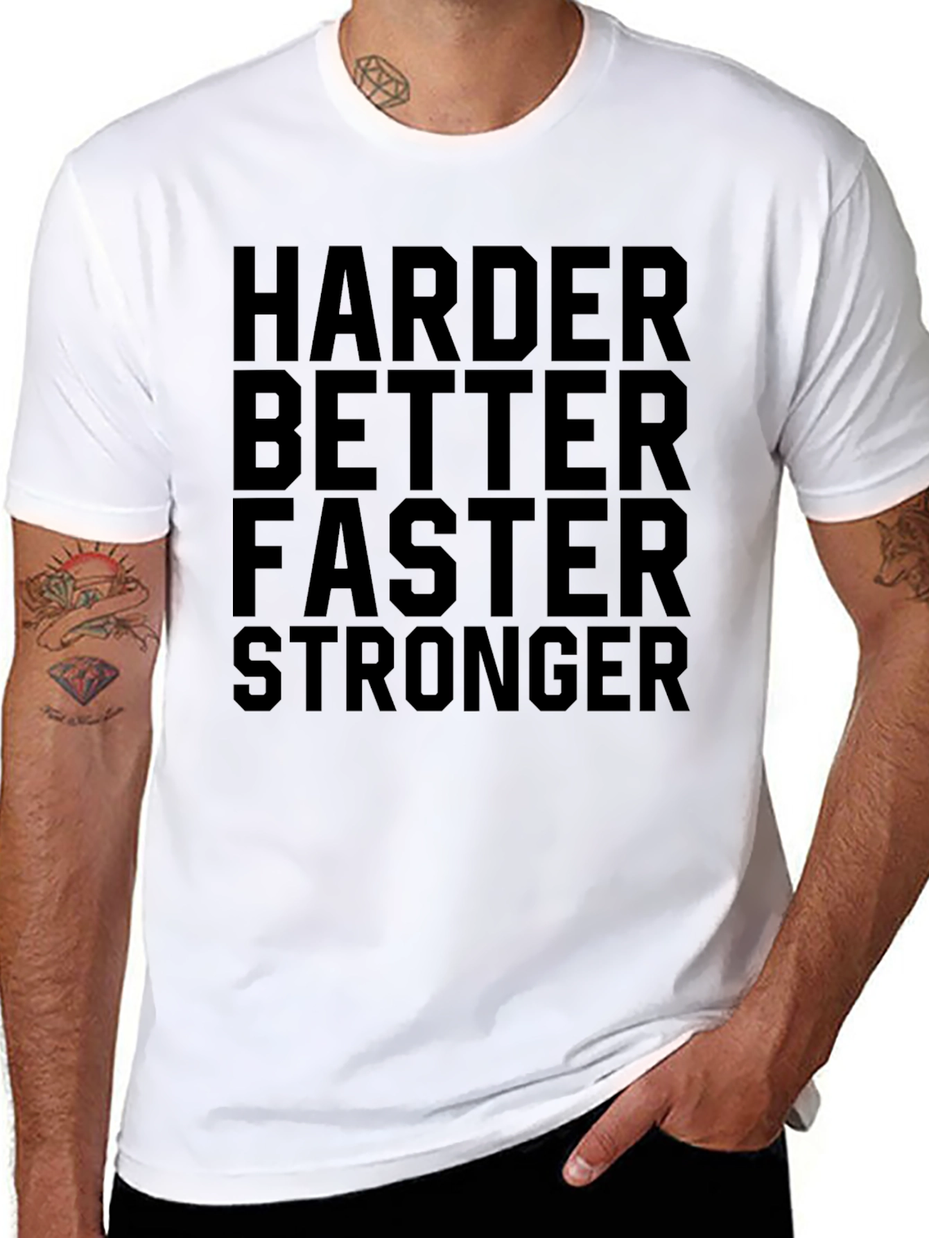 Harder Better Faster Stronger Black T-Shirt