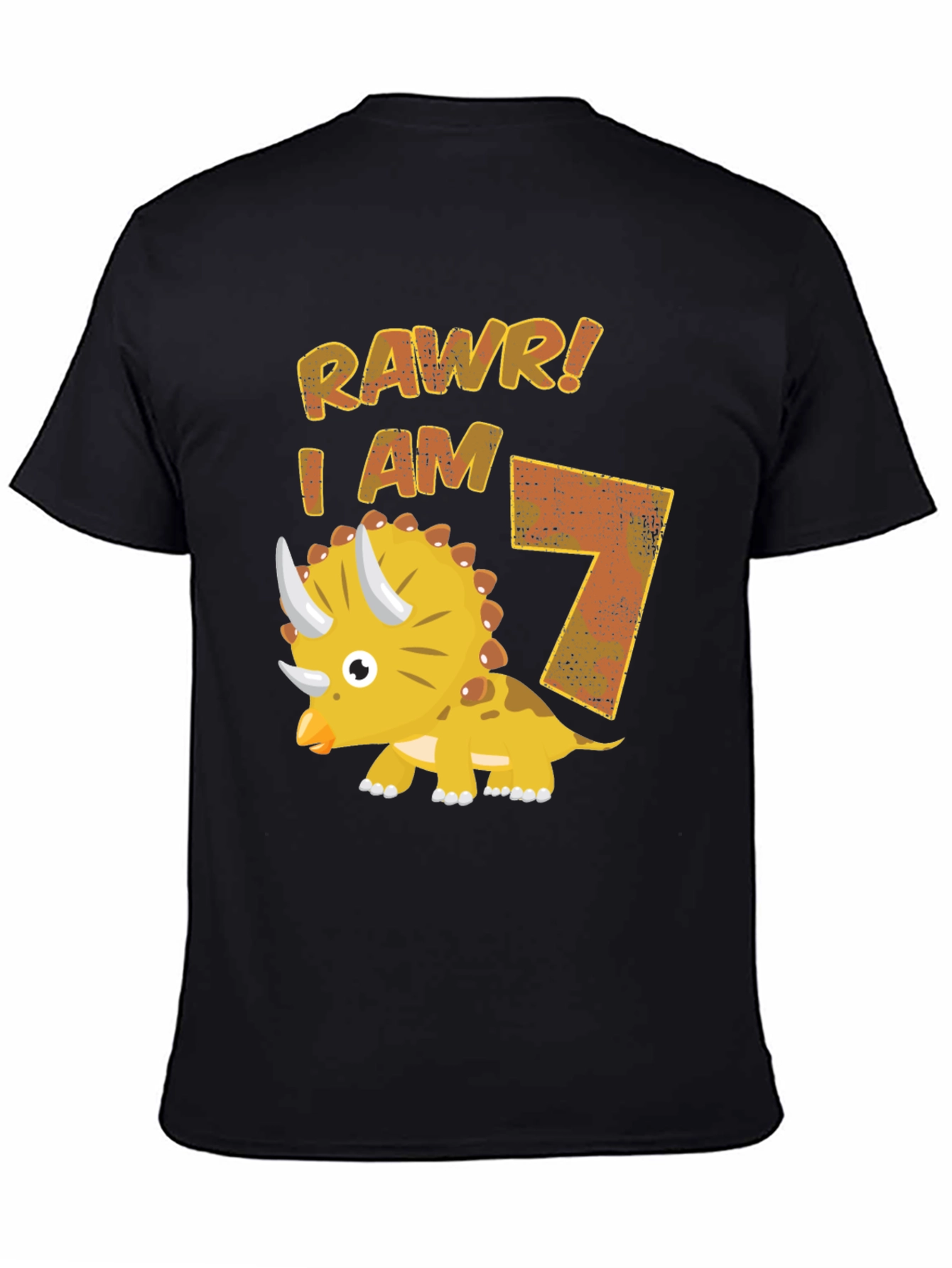 Rawr! I am 7 Dinosaur Birthday T-Shirt