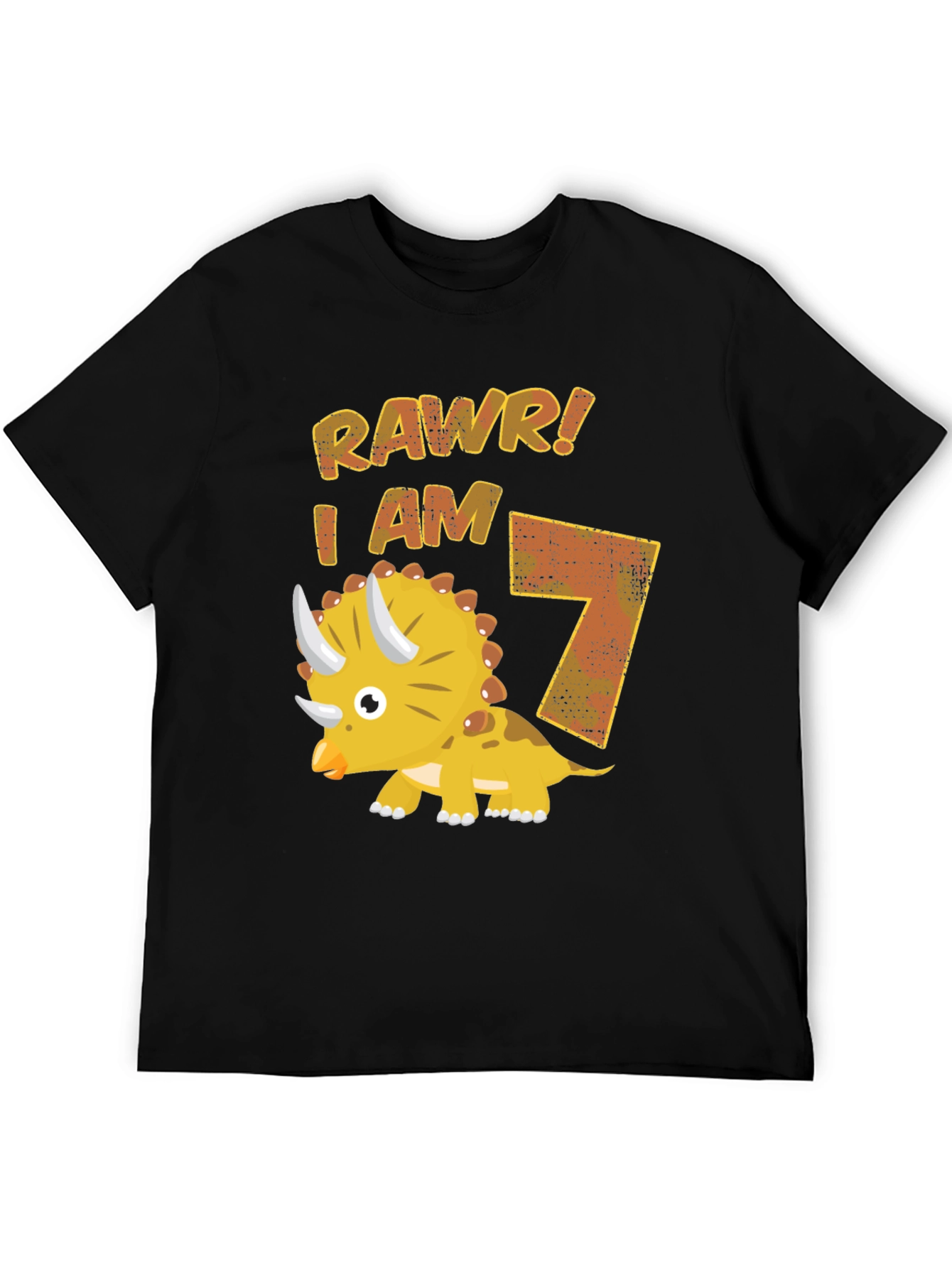 Rawr! I am 7 Dinosaur Birthday T-Shirt
