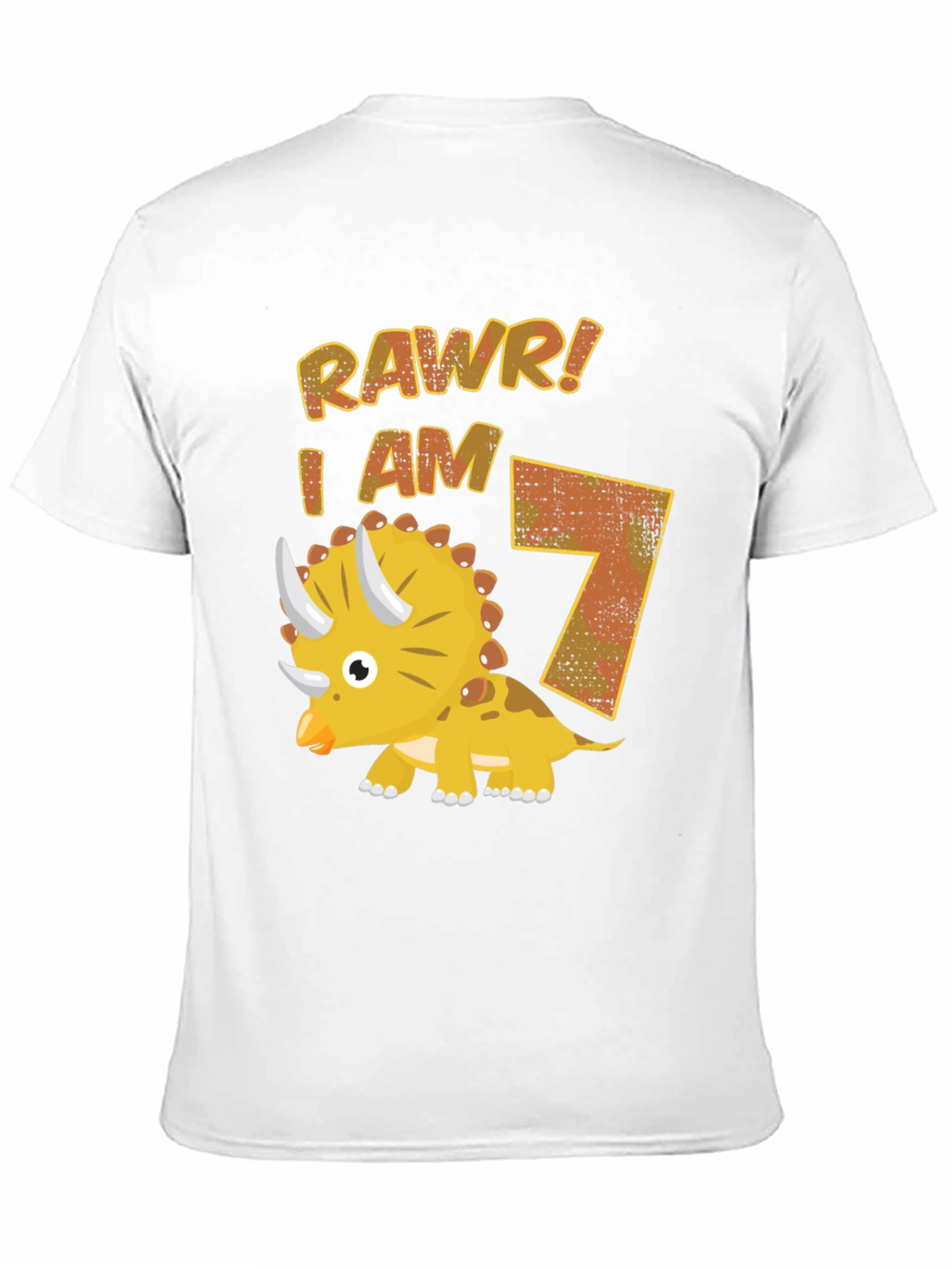 Rawr! I am 7 Dinosaur Birthday T-Shirt