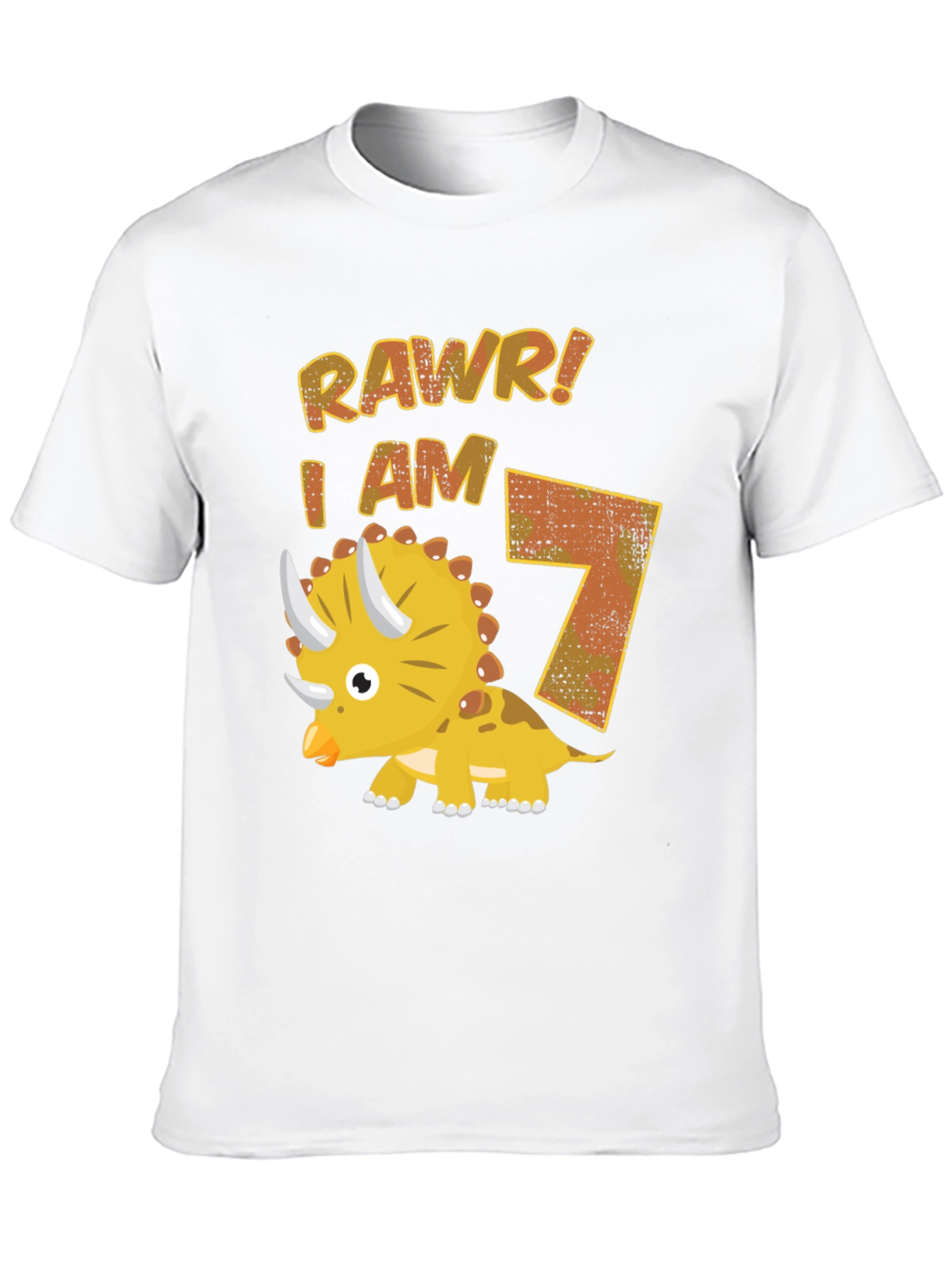 Rawr! I am 7 Dinosaur Birthday T-Shirt