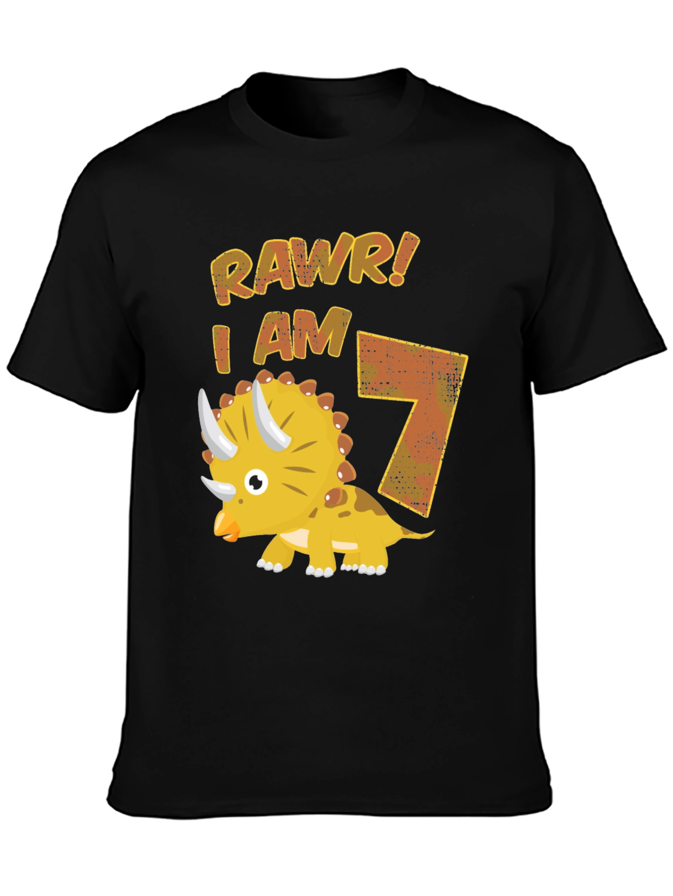 Rawr! I am 7 Dinosaur Birthday T-Shirt