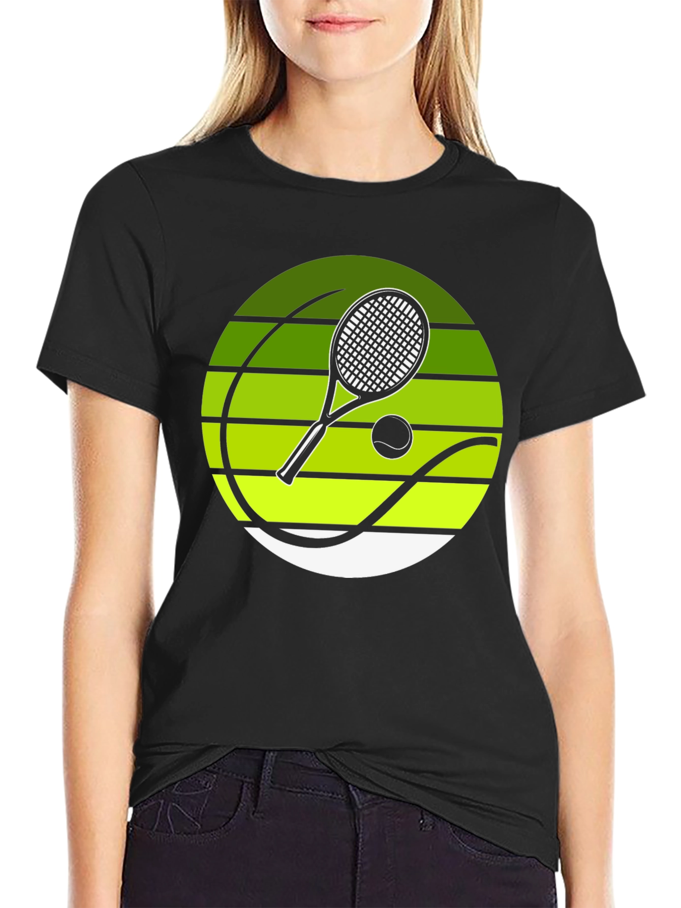 Tennis Racket Graphic Tee - Sporty Design