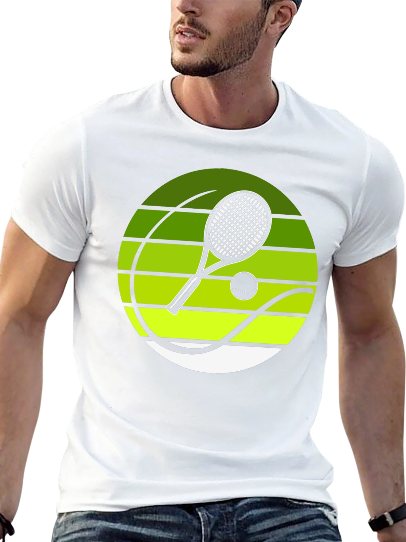 Tennis Racket Graphic Tee - Sporty Design