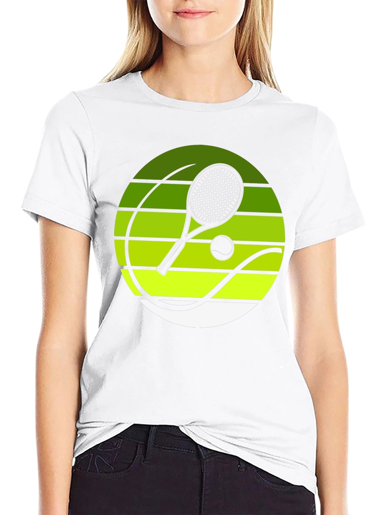 Tennis Racket Graphic Tee - Sporty Design
