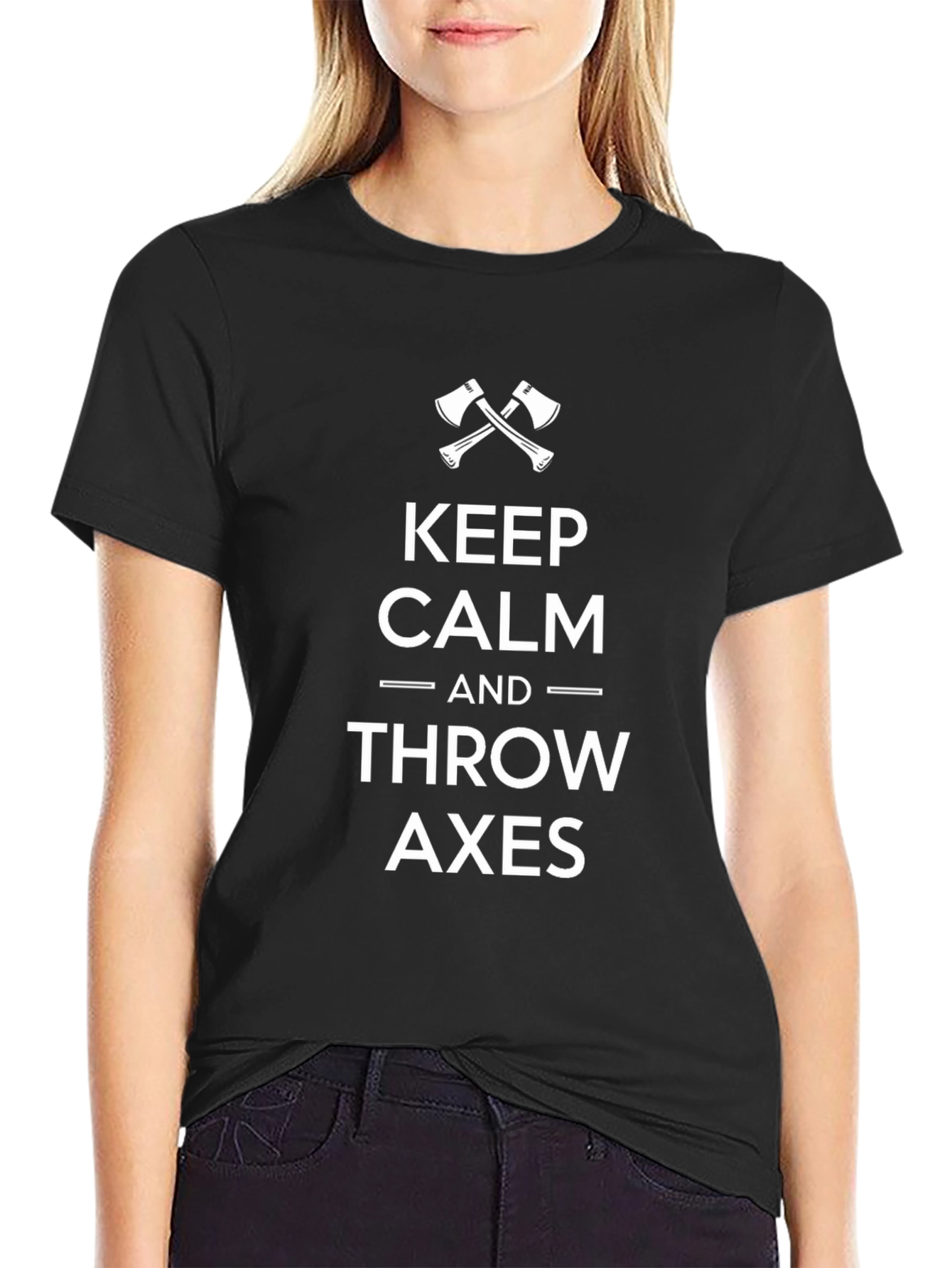 Keep Calm & Throw Axes Graphic T-Shirt