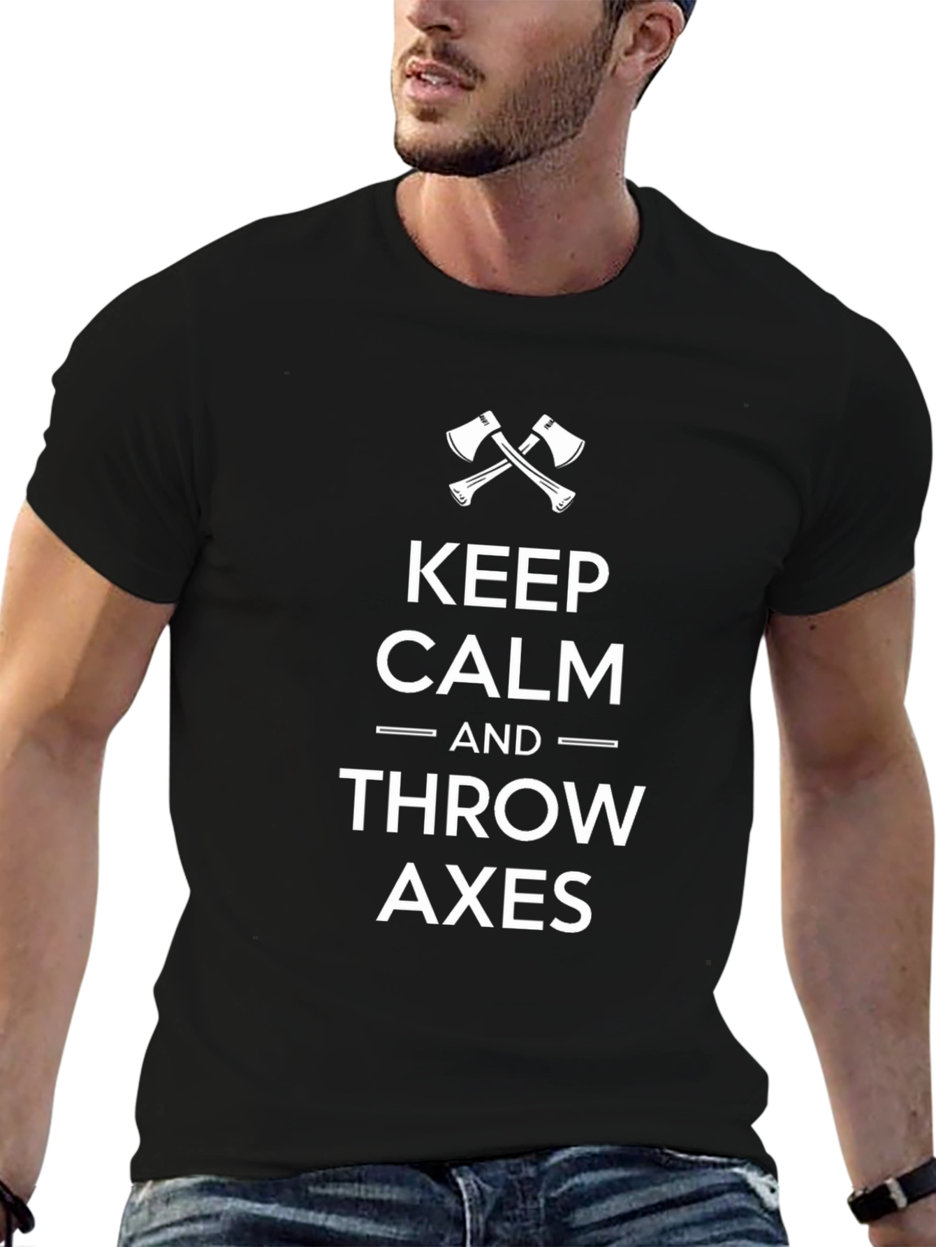 Keep Calm & Throw Axes Graphic T-Shirt