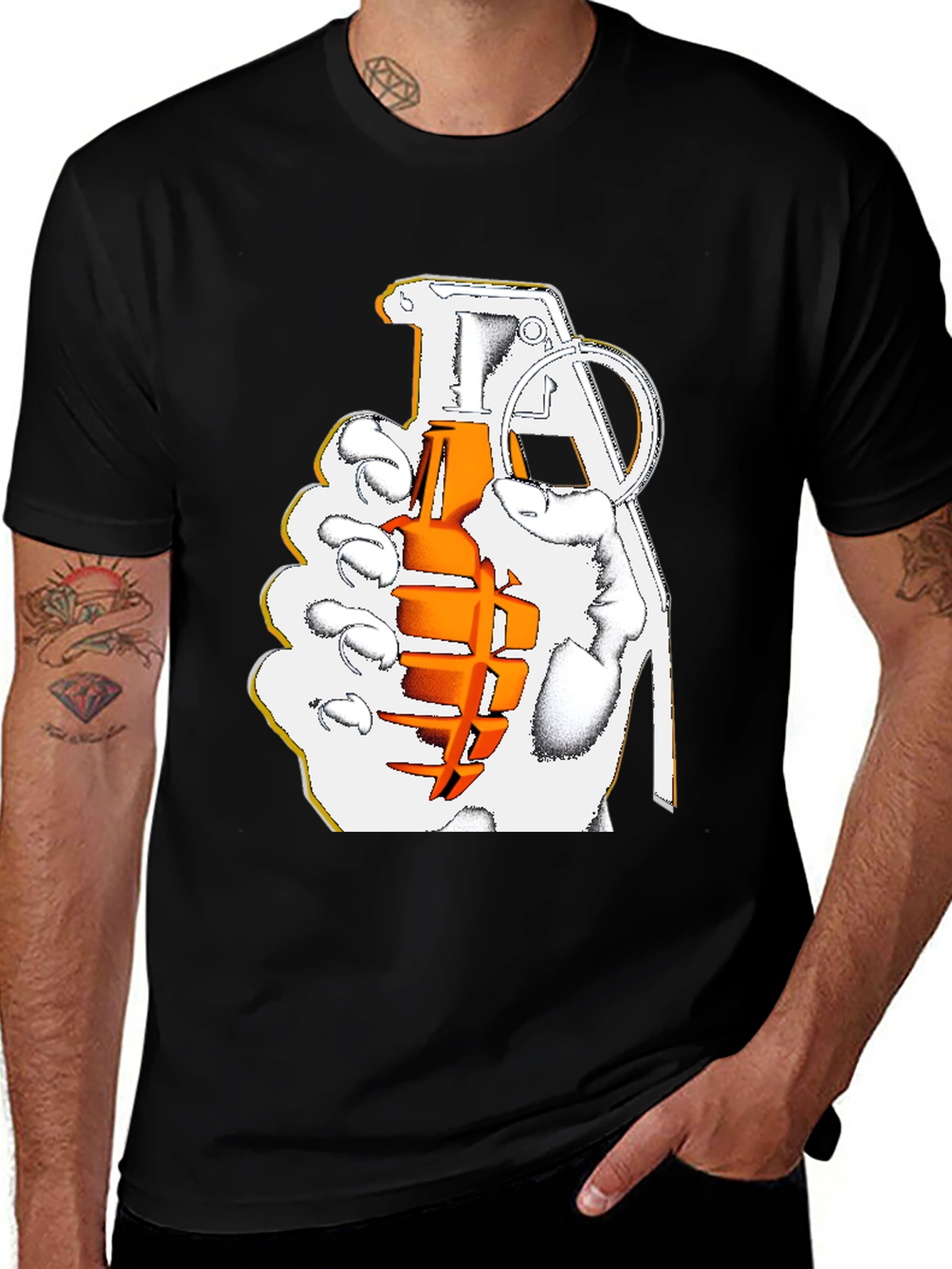 Graphic Grenade T-Shirt - Bold Design Comfortable Fit