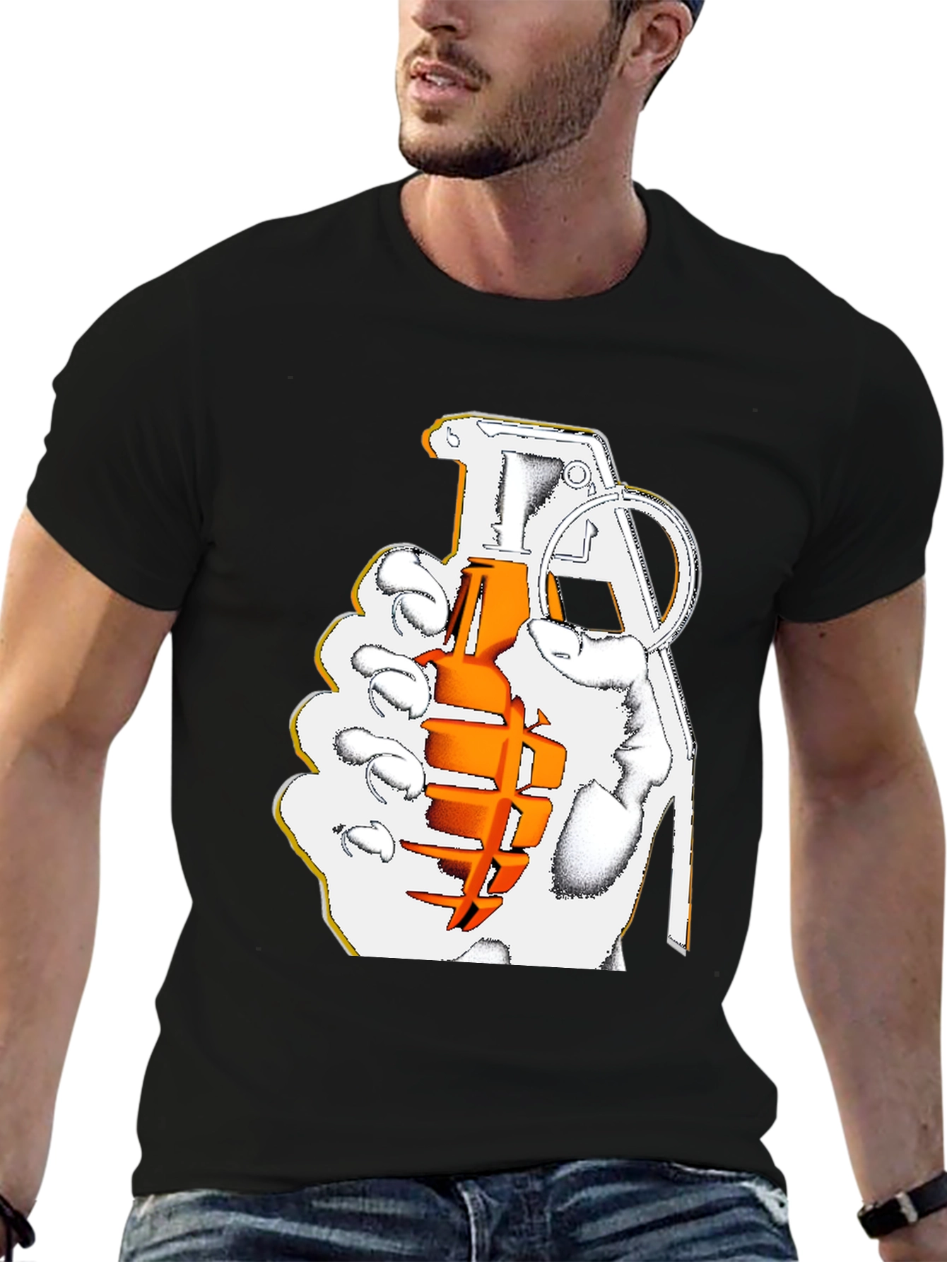 Graphic Grenade T-Shirt - Bold Design Comfortable Fit