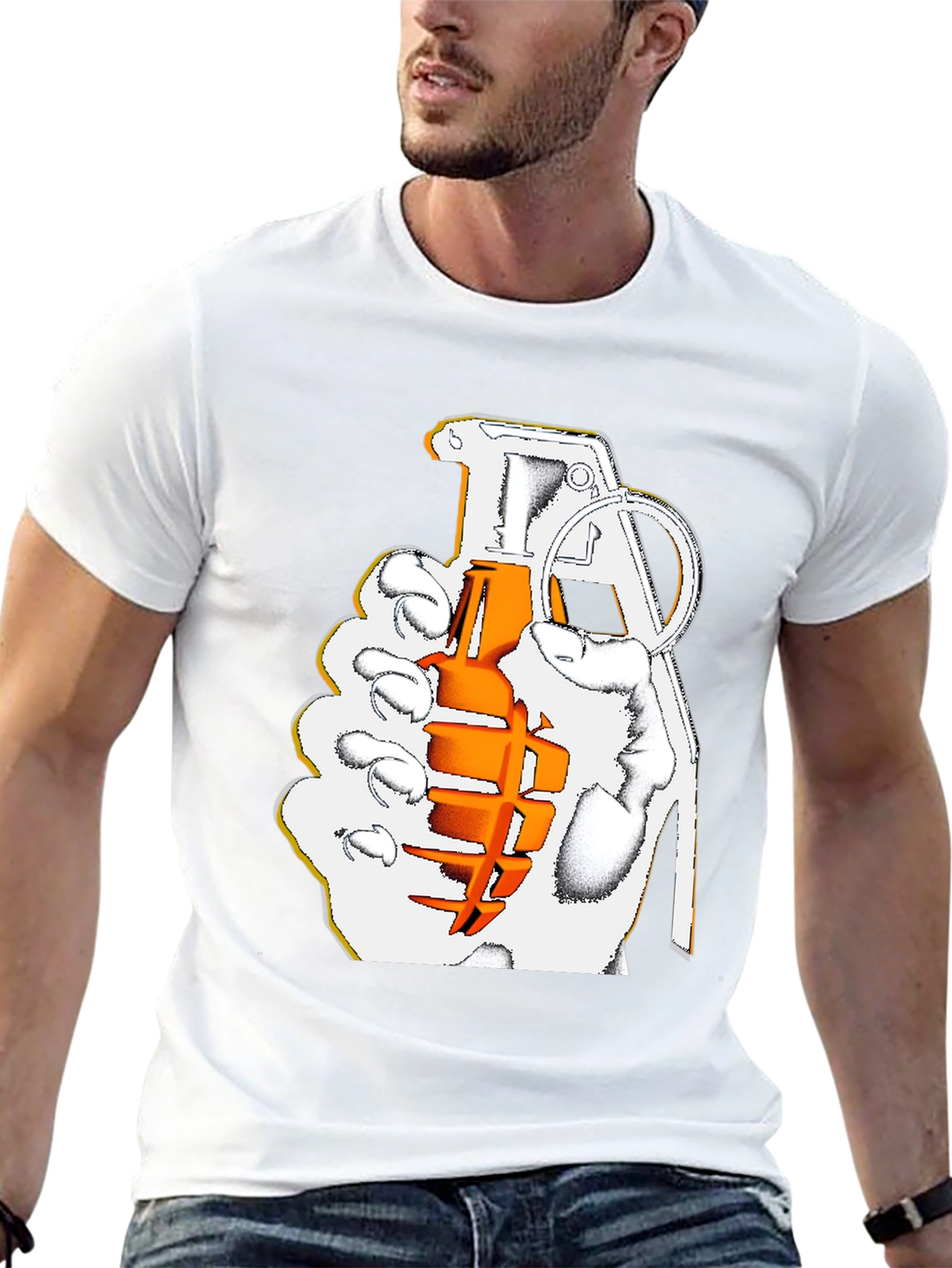Graphic Grenade T-Shirt - Bold Design Comfortable Fit