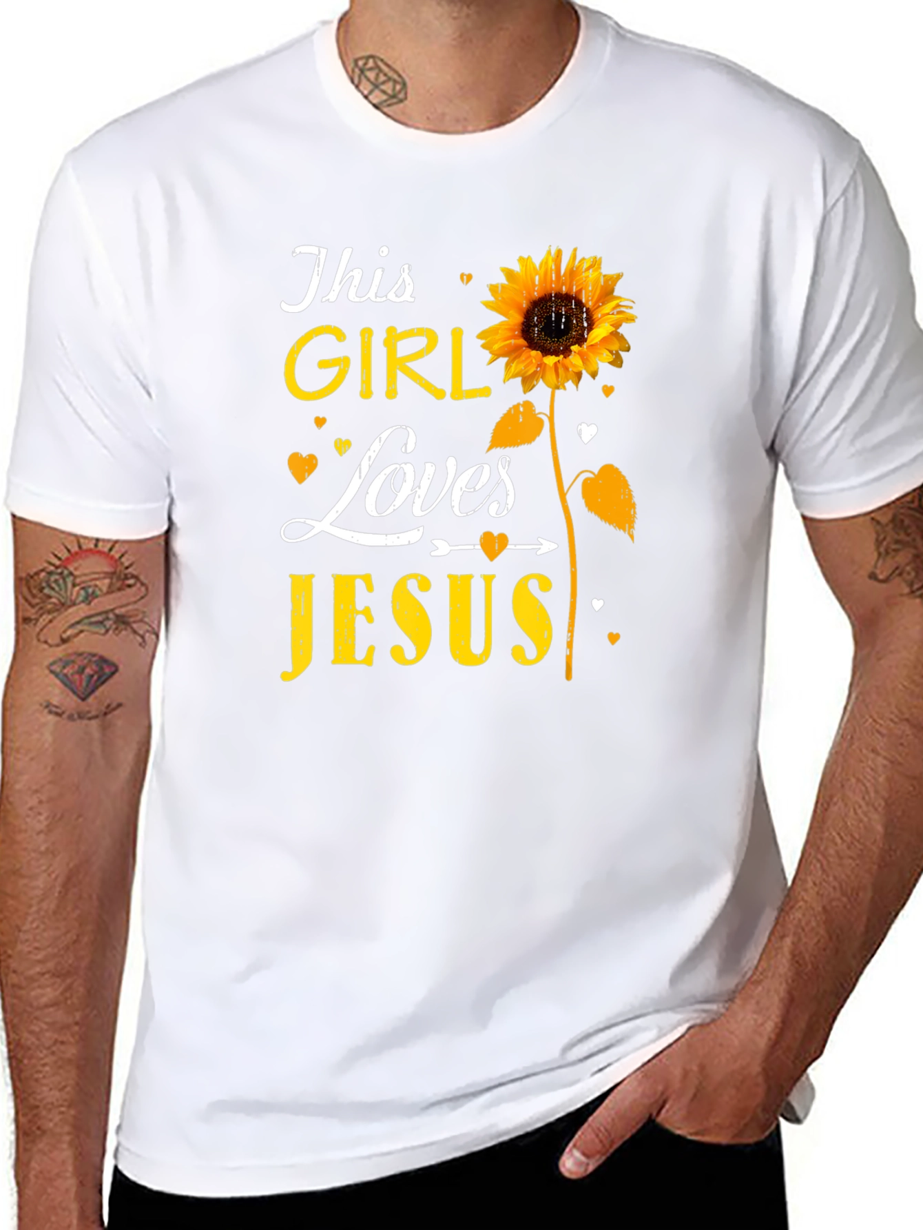 Sunflower This Girl Loves Jesus T-Shirt