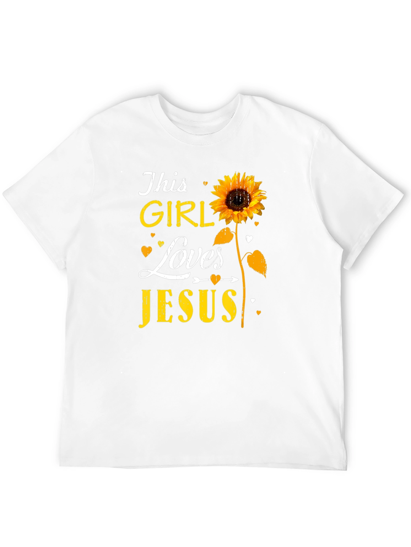 Sunflower This Girl Loves Jesus T-Shirt