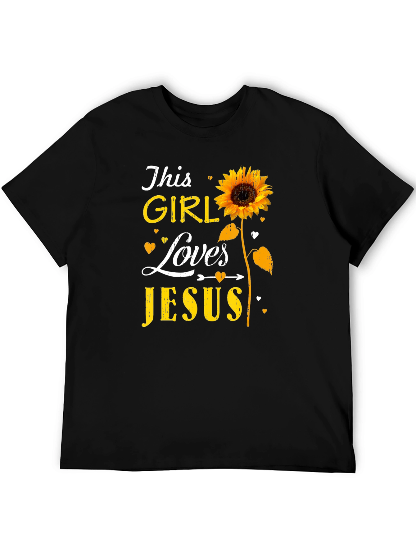 Sunflower This Girl Loves Jesus T-Shirt