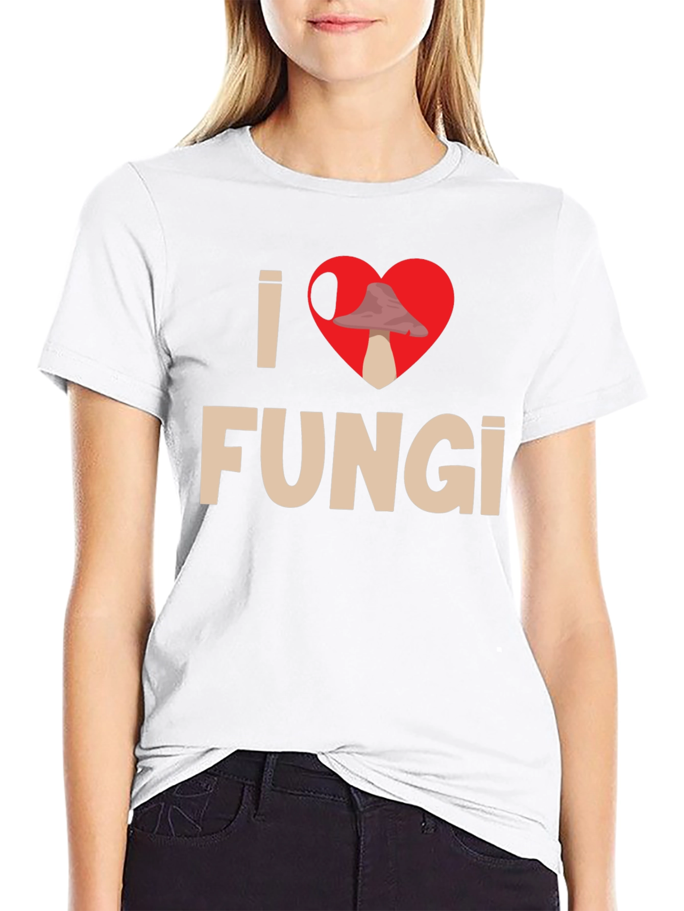I Heart Fungi Black T-Shirt - Mushroom Lover Tee
