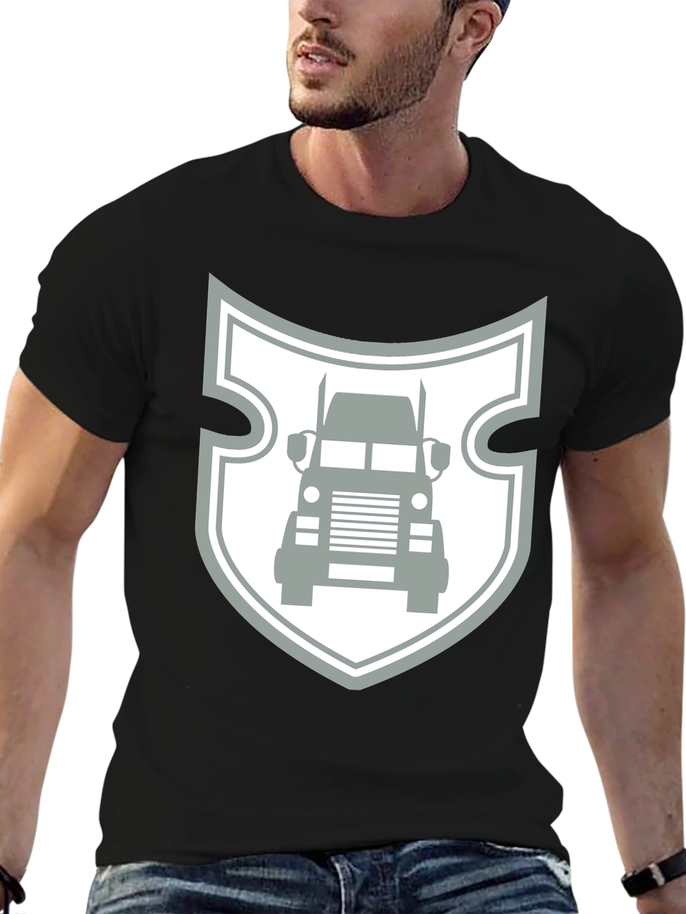 Truck Shield Graphic Tee - Black