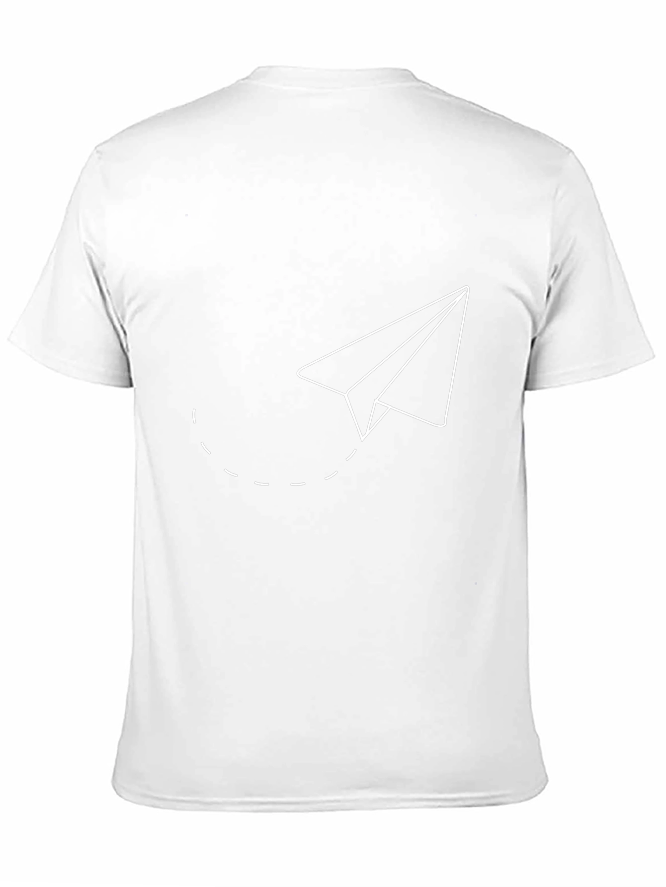 Minimalist Paper Airplane Black T-Shirt