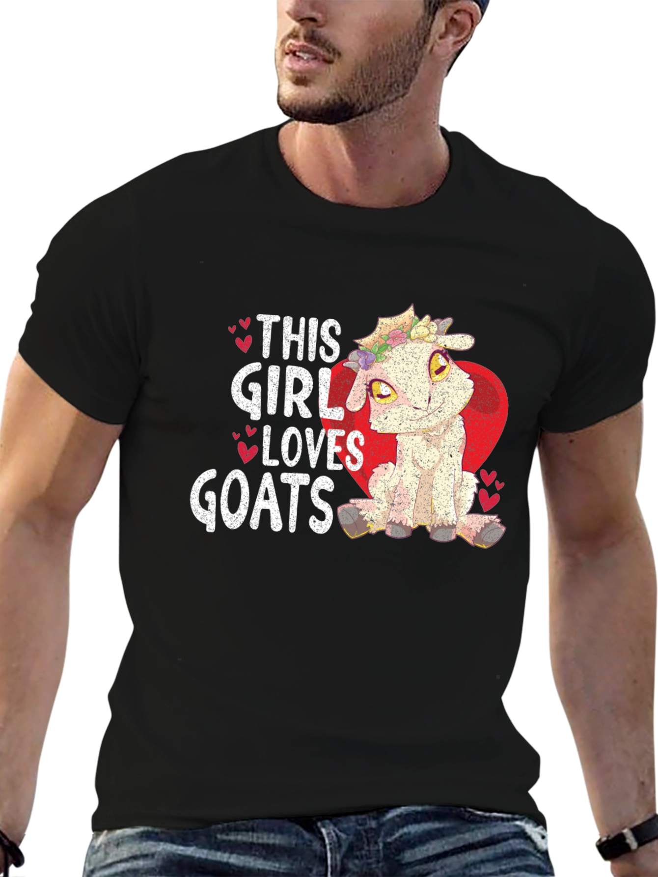 This Girl Loves Goats Black T-Shirt