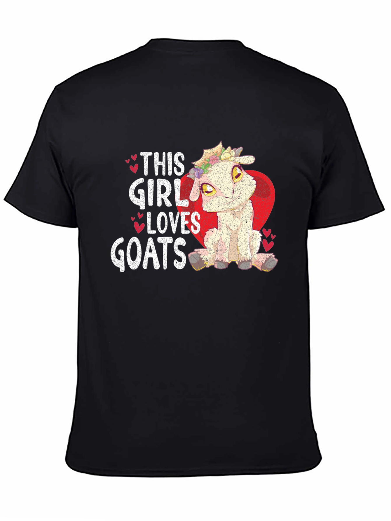 This Girl Loves Goats Black T-Shirt