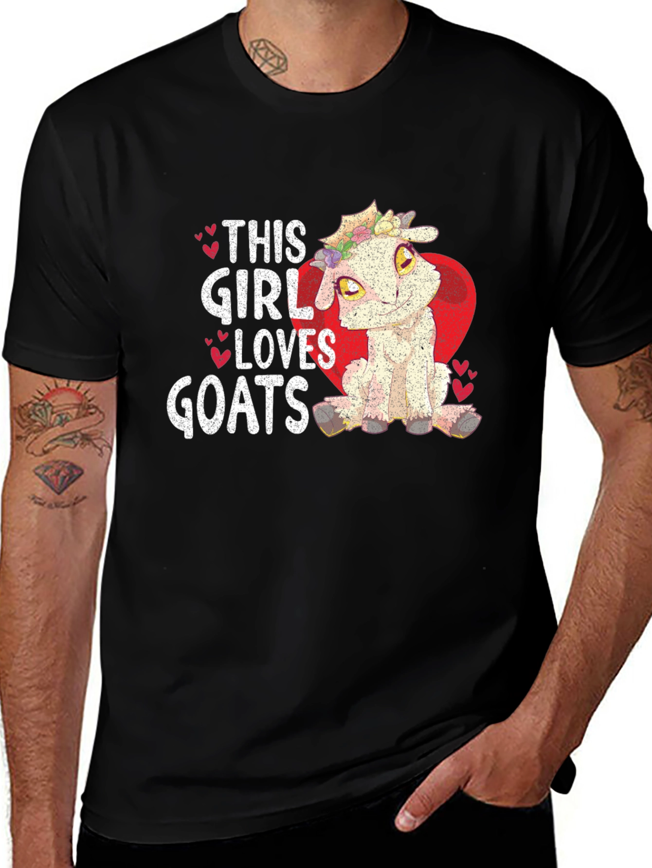 This Girl Loves Goats Black T-Shirt