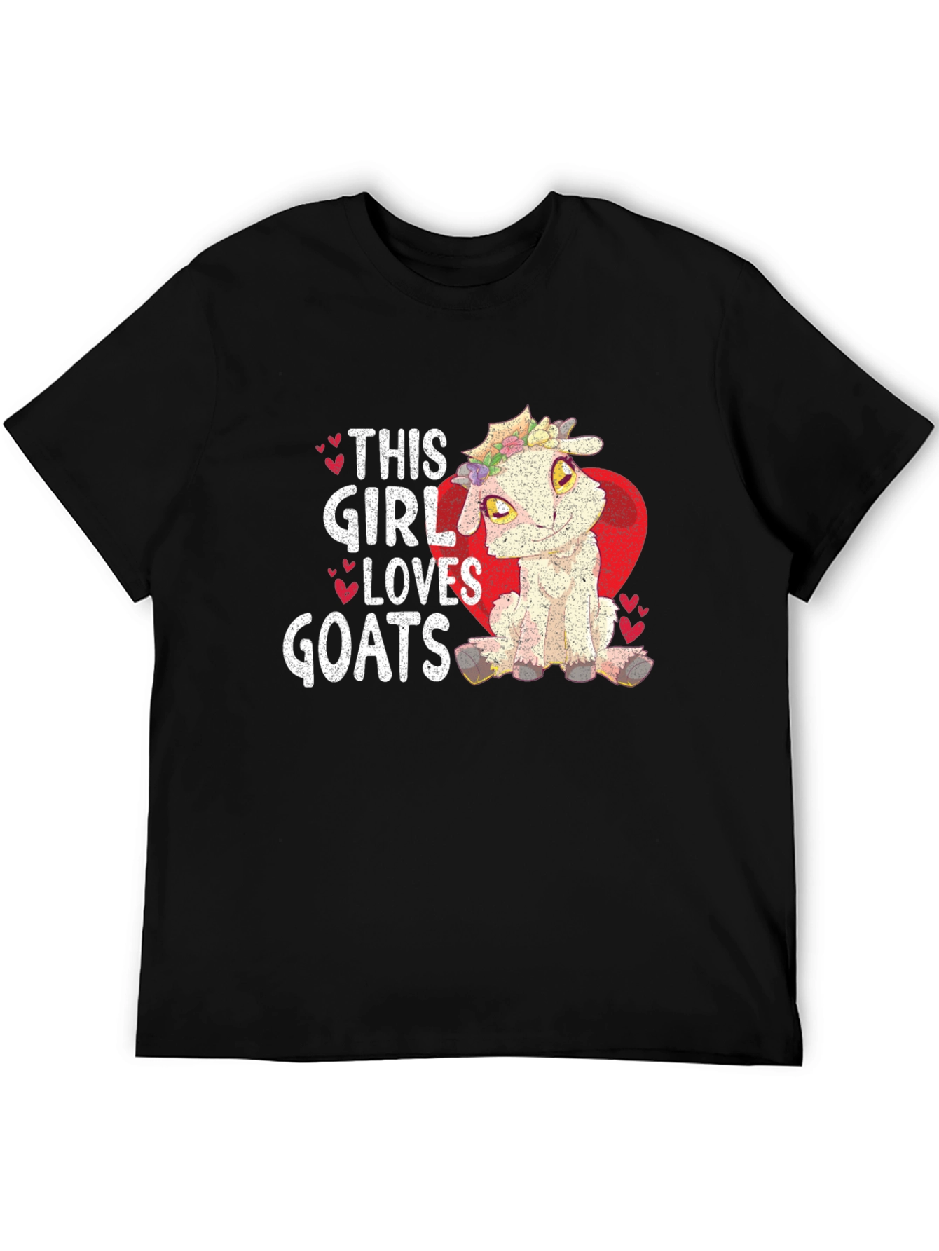 This Girl Loves Goats Black T-Shirt