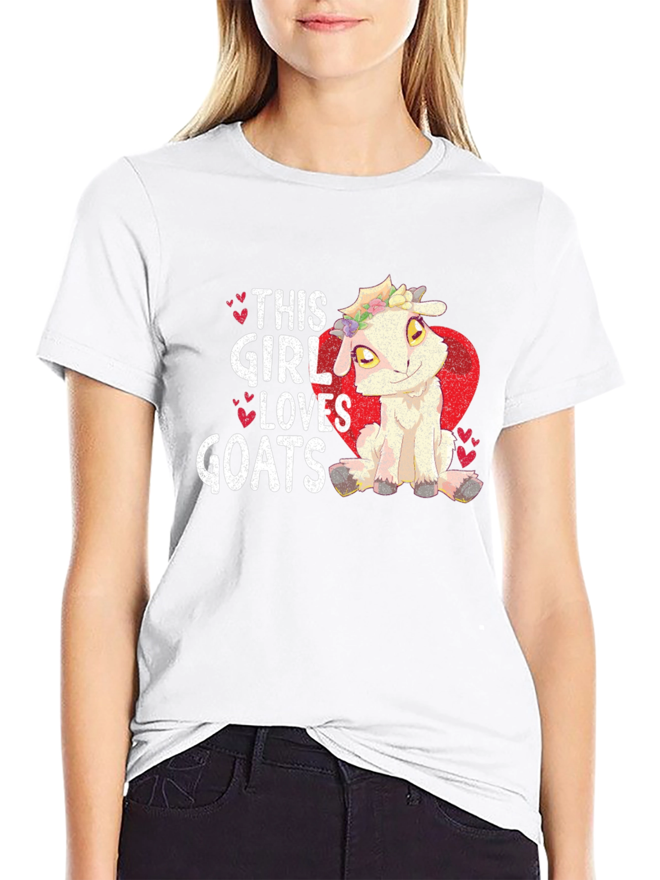 This Girl Loves Goats Black T-Shirt