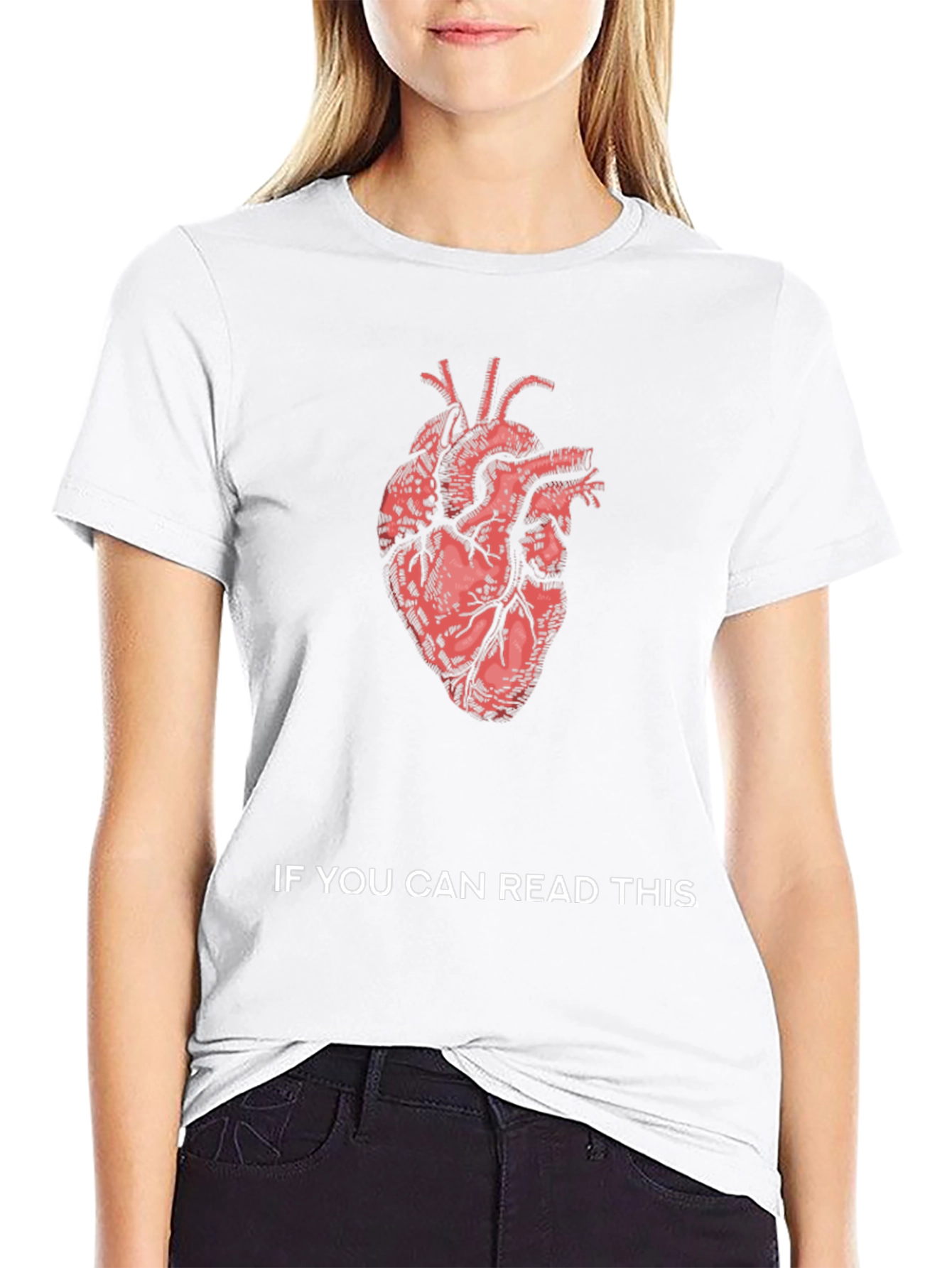 Anatomical Heart Graphic Tee - Read This