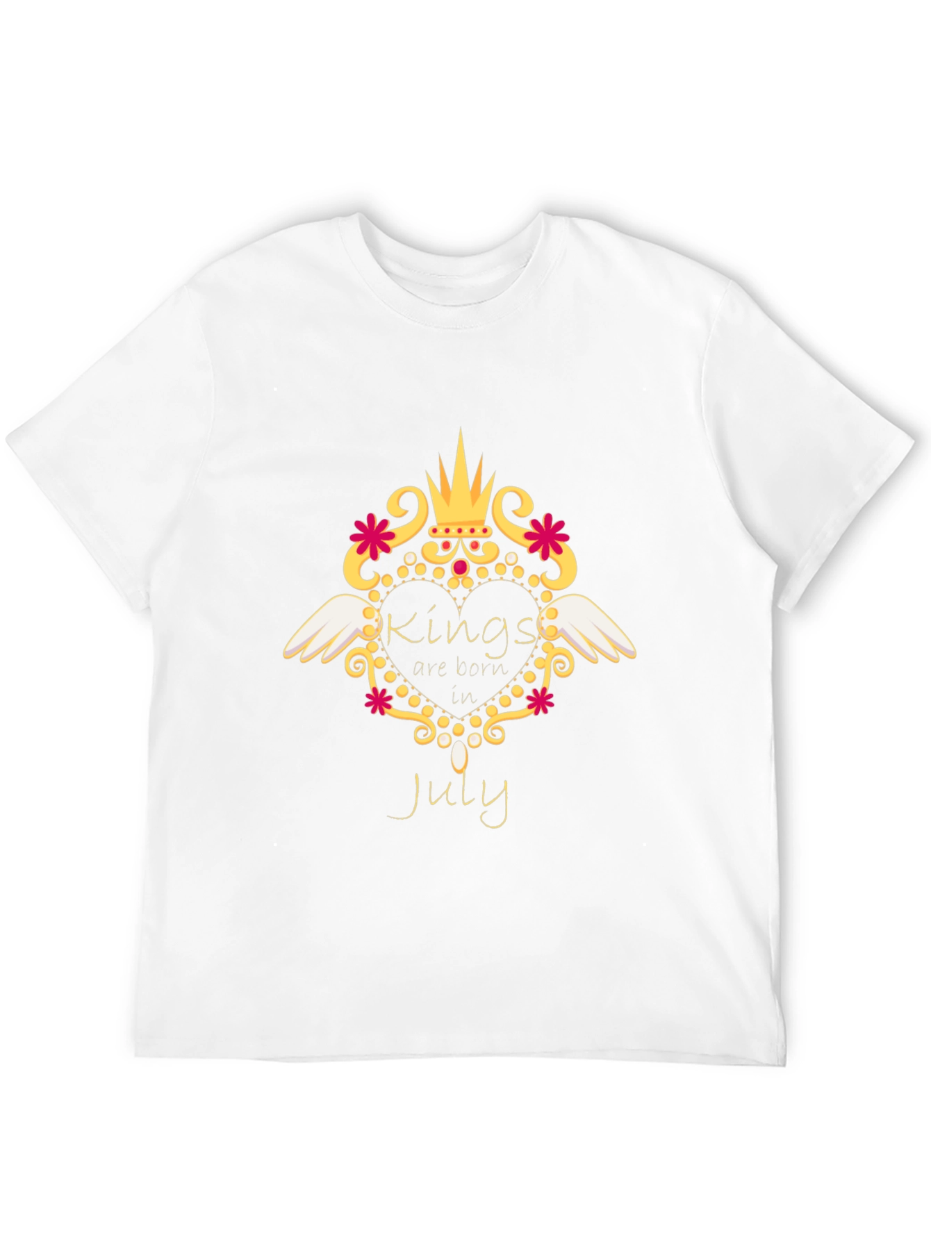 Kings Born In July Black T-Shirt