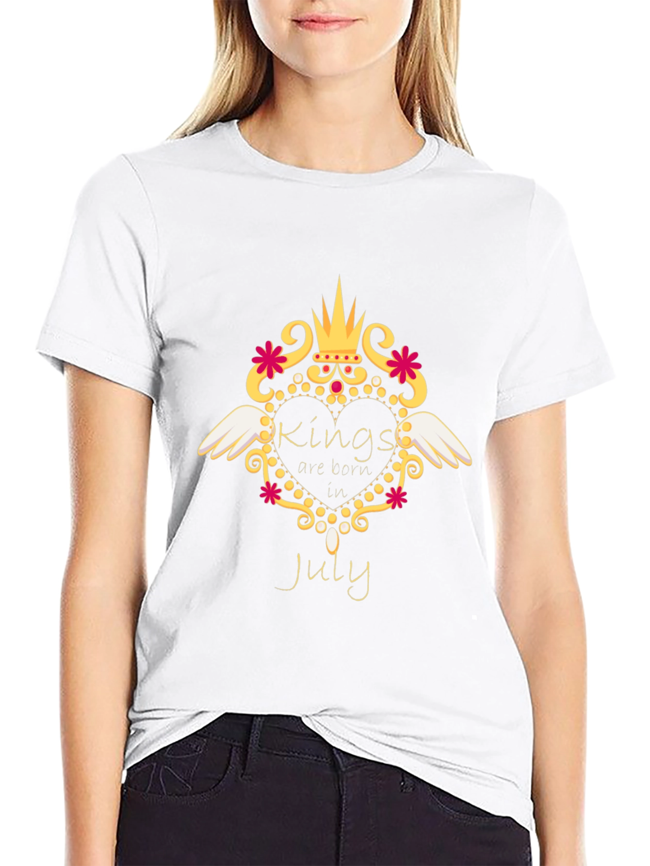 Kings Born In July Black T-Shirt