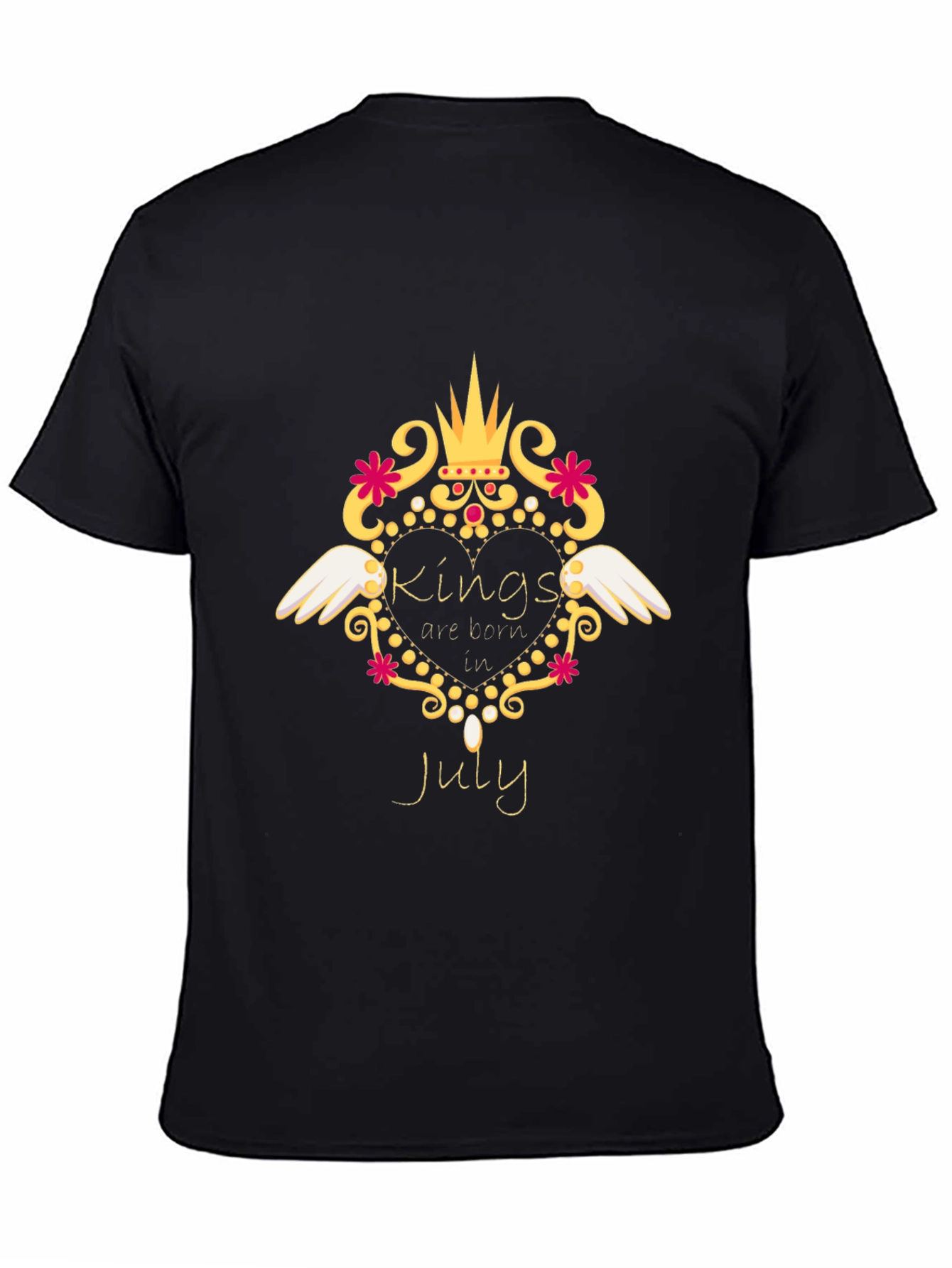 Kings Born In July Black T-Shirt