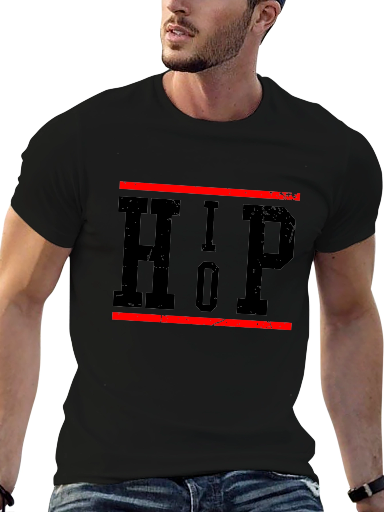 HIP Black Graphic Tee - Urban Style