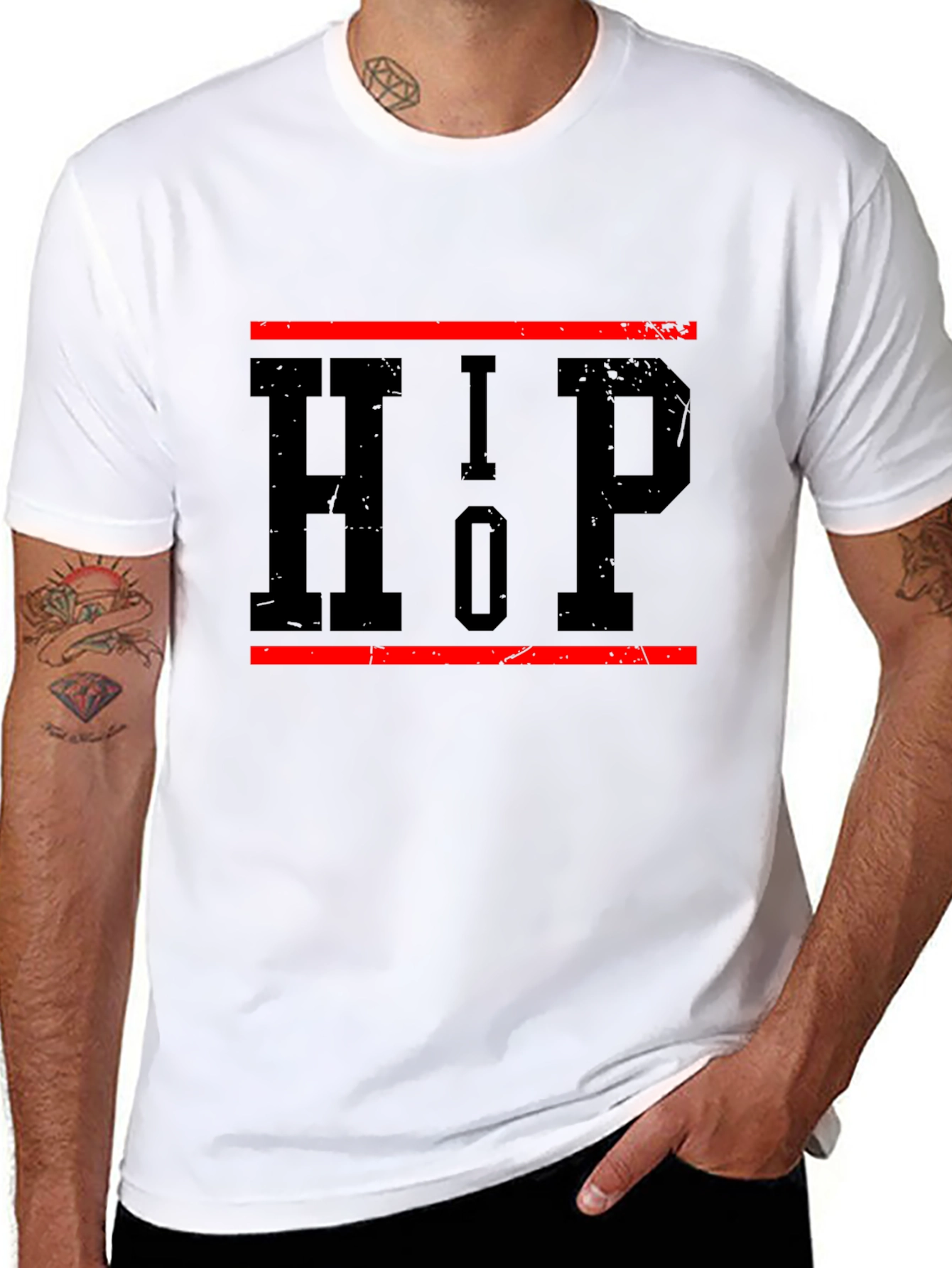 HIP Black Graphic Tee - Urban Style