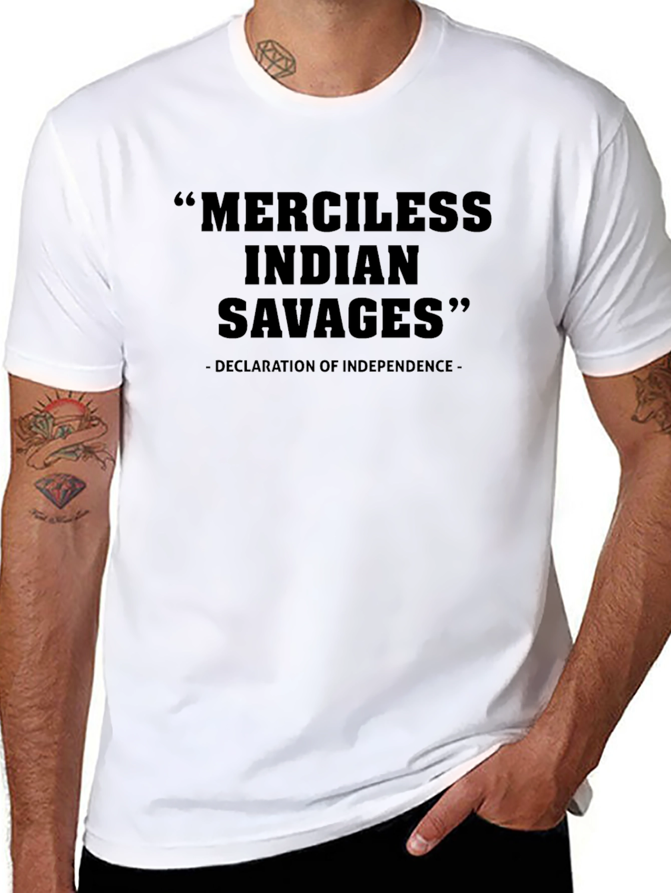 Merciless Indian Savages Declaration T-Shirt